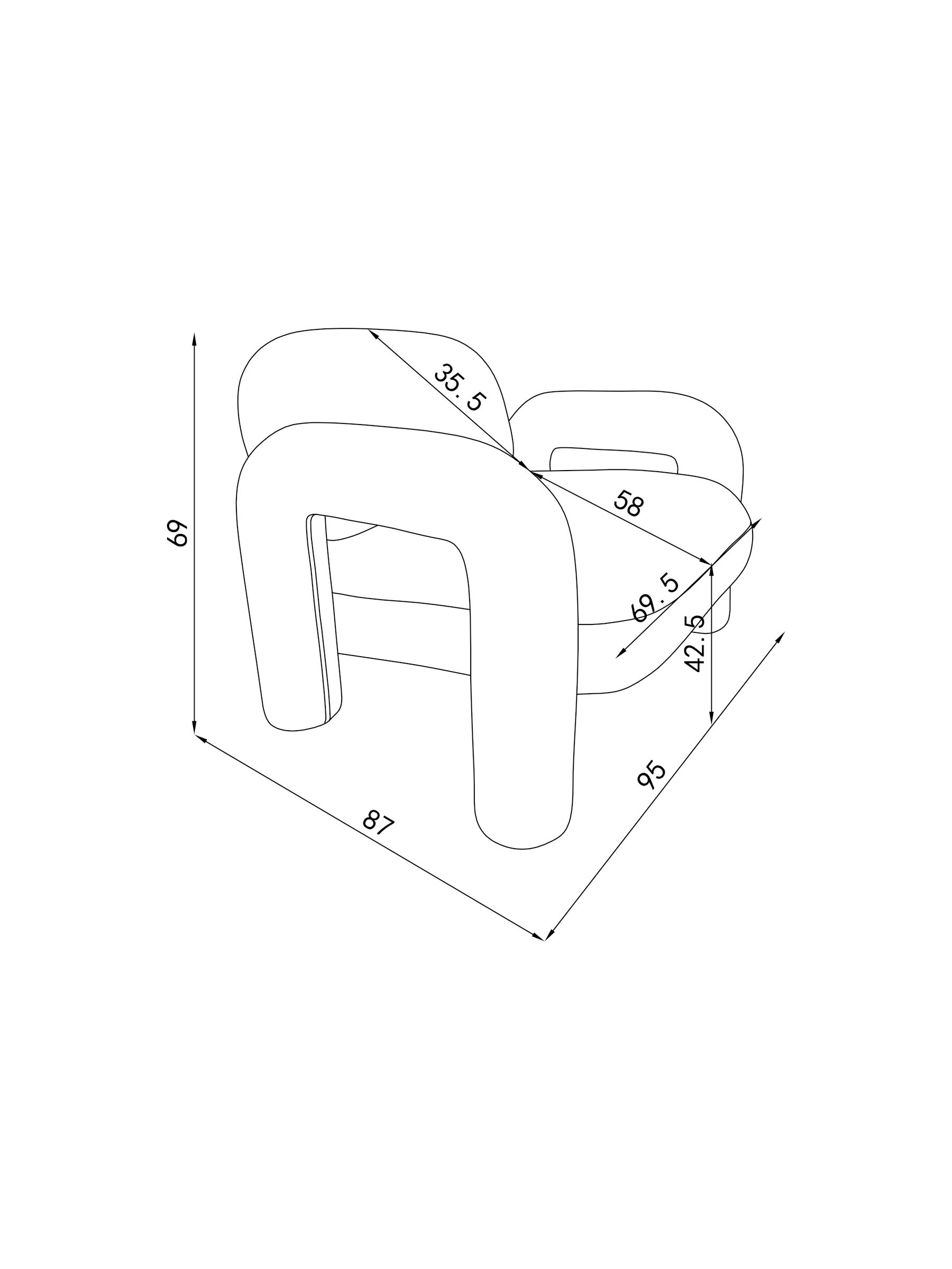 Tea Rose Pink Bobo Accent Chair - Image 5 of 5