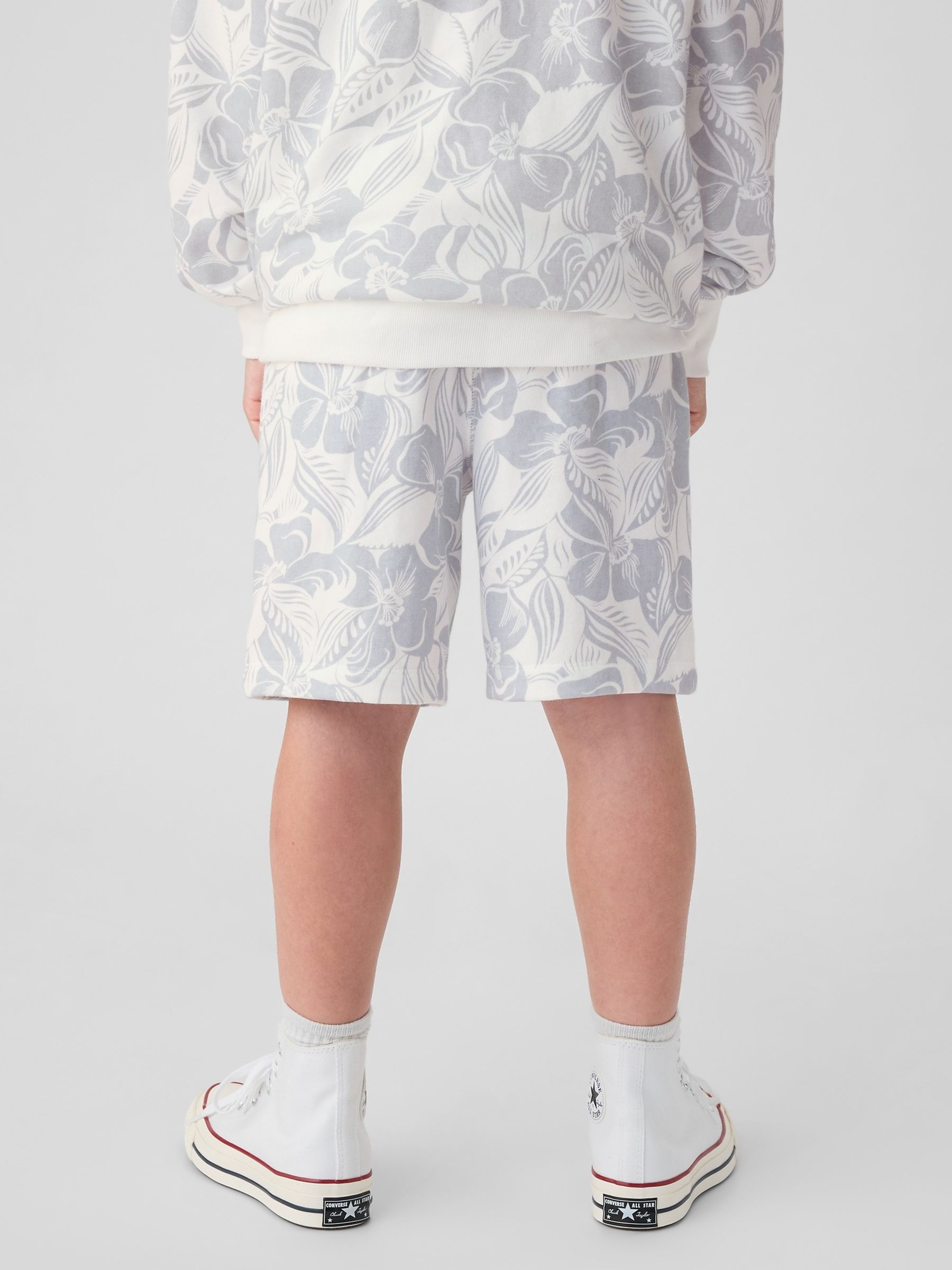 White Cotton Logo Pull On Shorts (4-13yrs) - Image 2 of 5