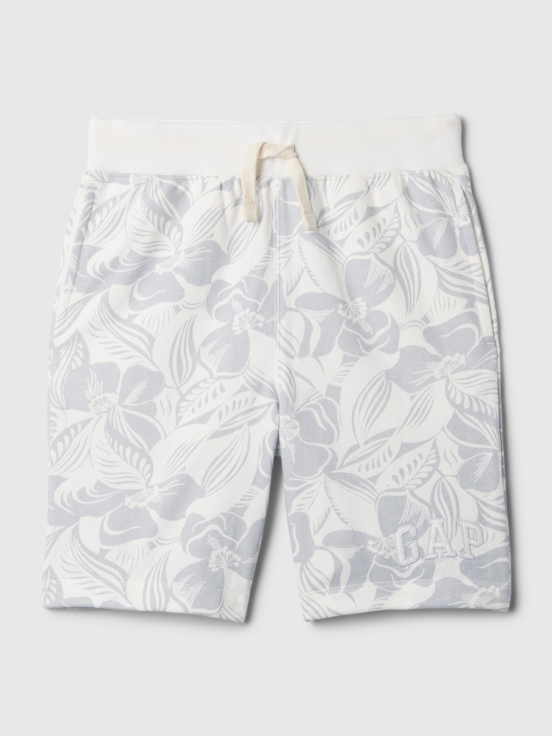 White Cotton Logo Pull On Shorts (4-13yrs) - Image 5 of 5