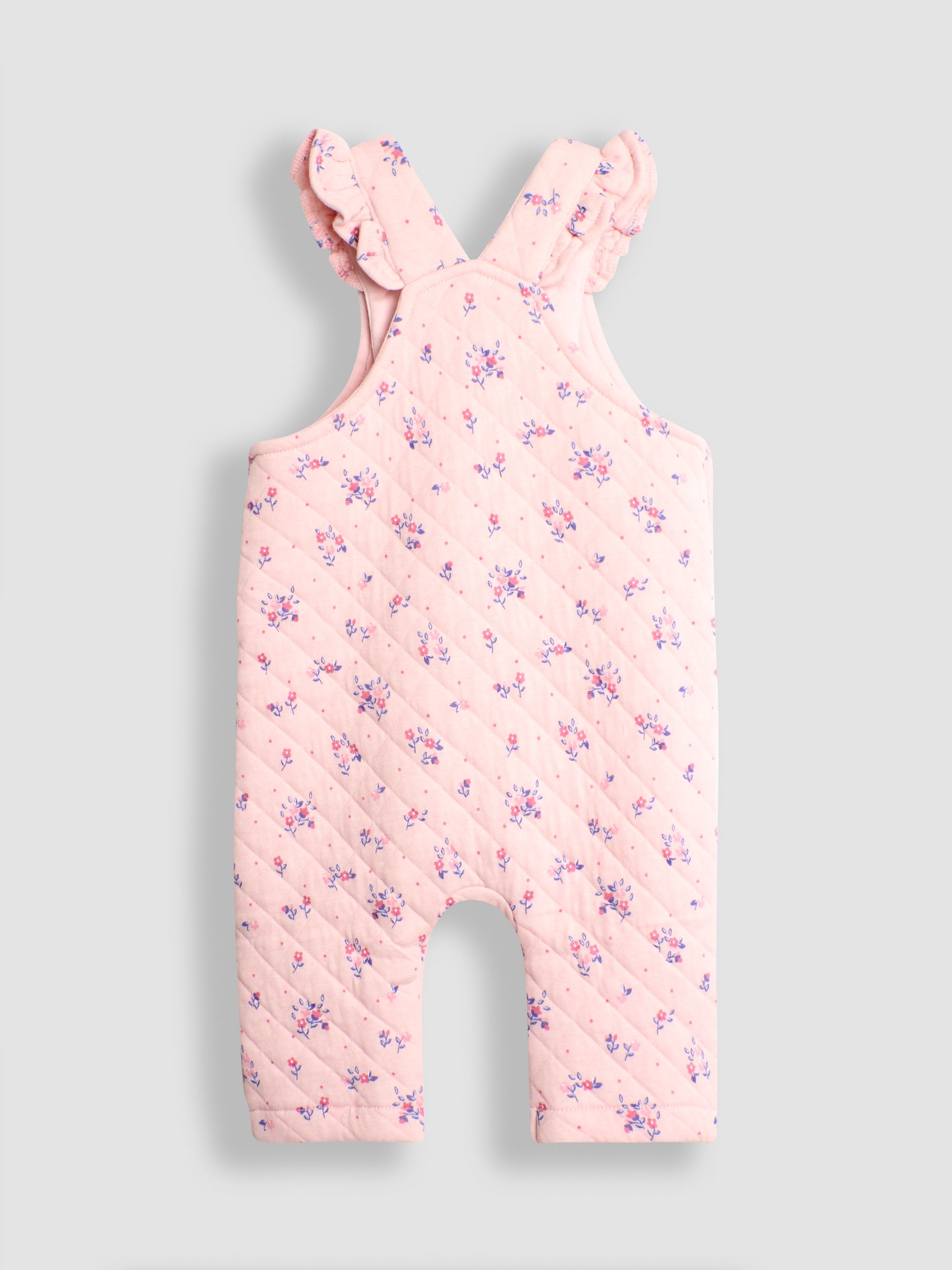 Pink Quilted Floral Dungarees & Top Set - Image 3 of 6