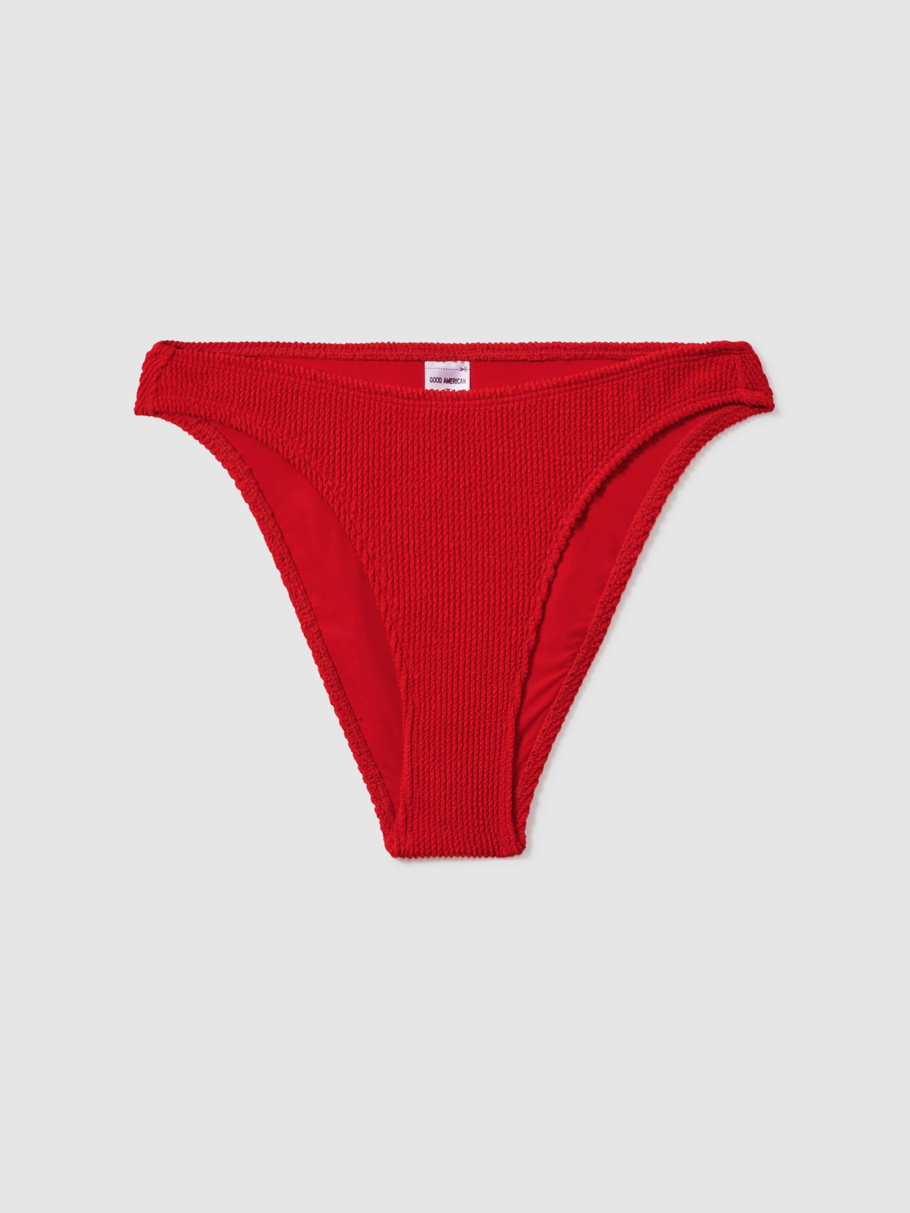Always Fits Textured Bikini Top in Bright Red - Image 2 of 5