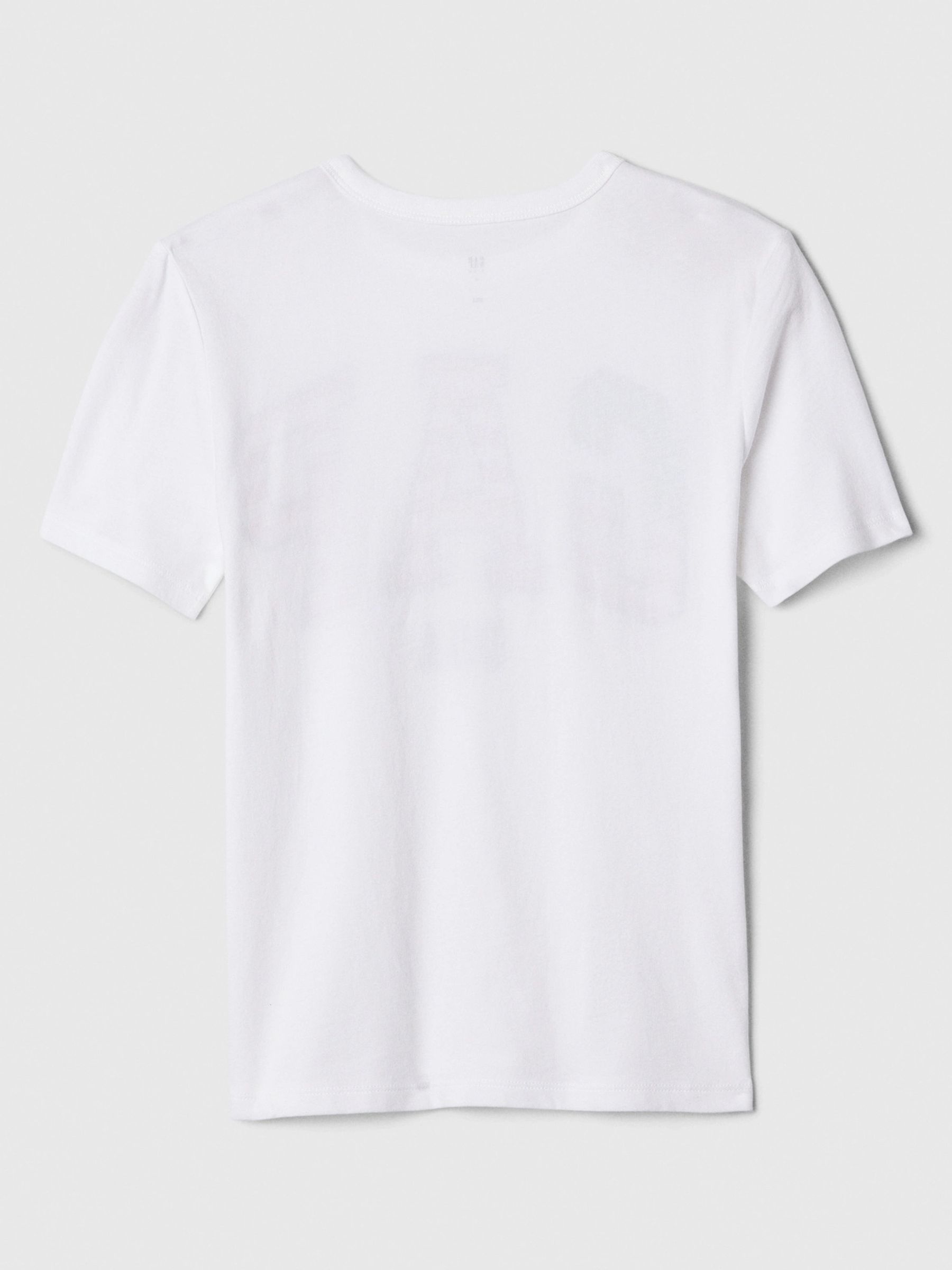 White Logo Graphic Short Sleeve Crew Neck T-Shirt (4-13yrs) - Image 2 of 2
