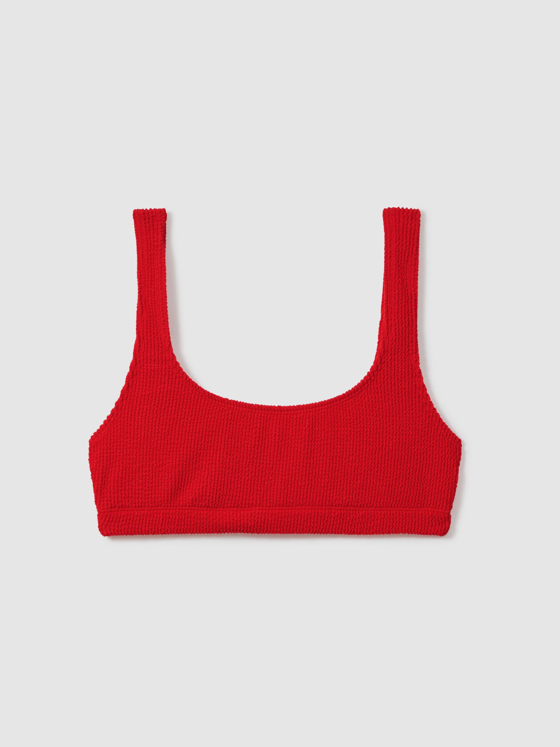 Good American Always Fits Textured Bikini Bottoms in Bright Red - Image 2 of 5