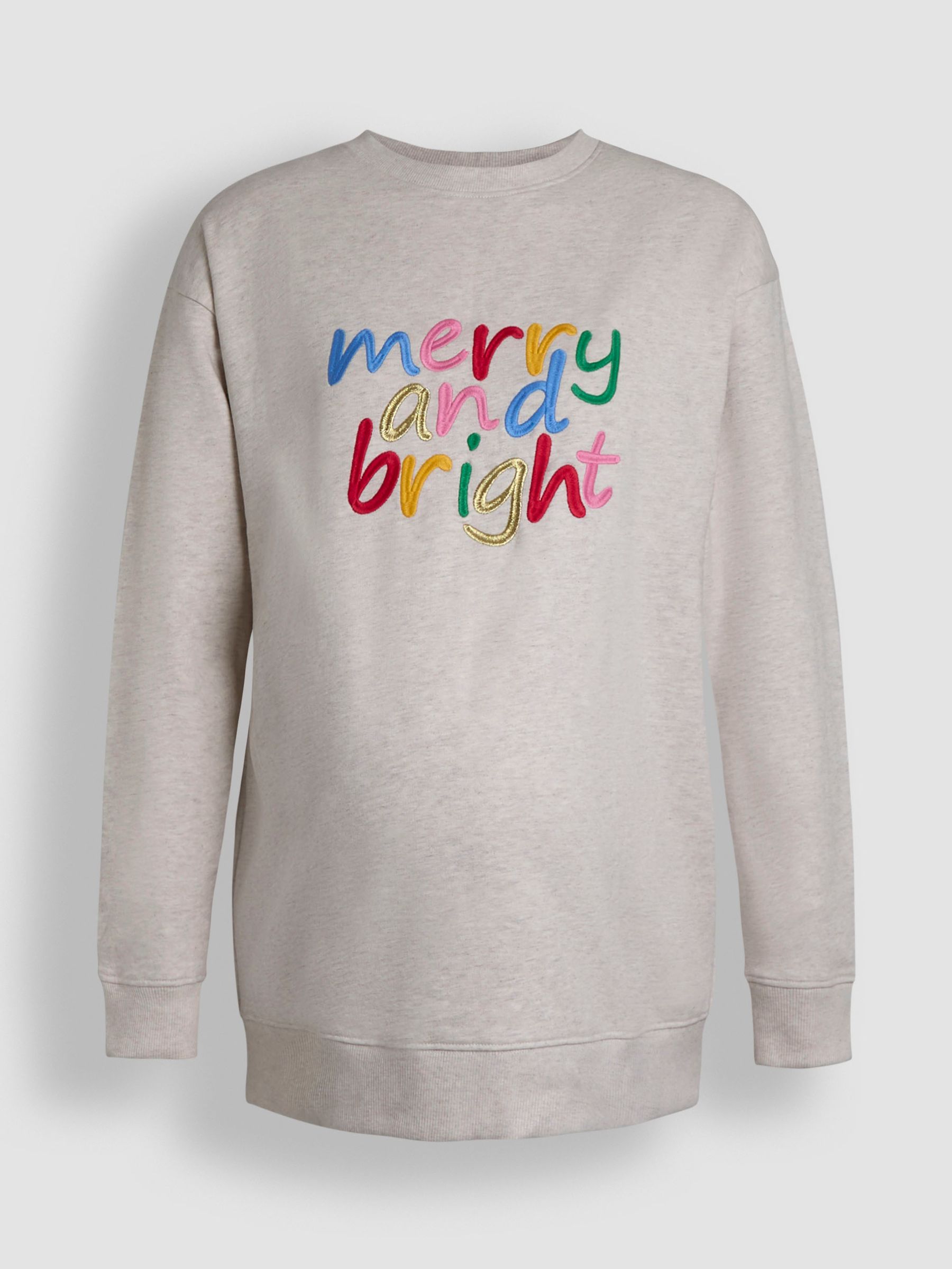 Cream Maternity Merry And Bright Sweatshirt - Image 3 of 5