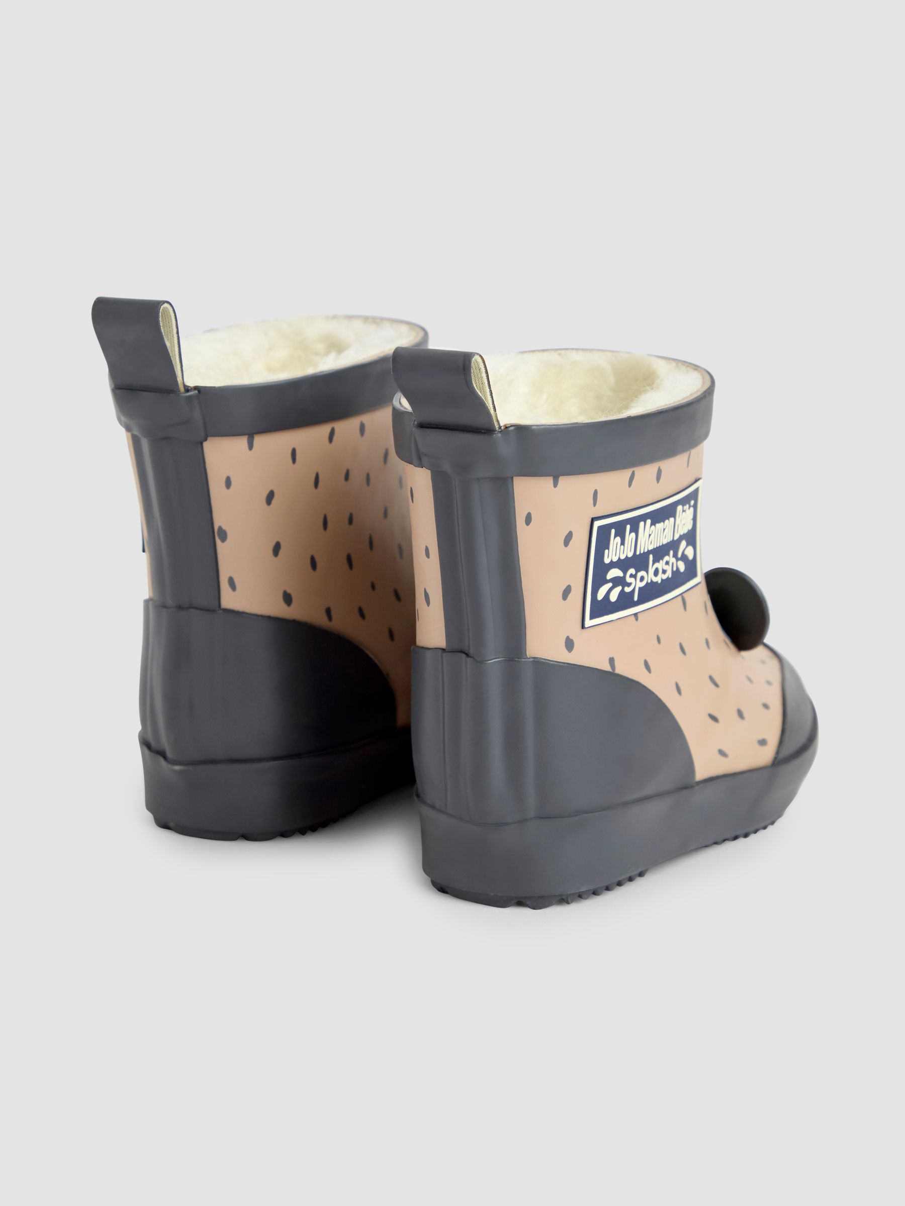 Ecru Cosy Lined Panda Ankle Wellies - Image 2 of 4