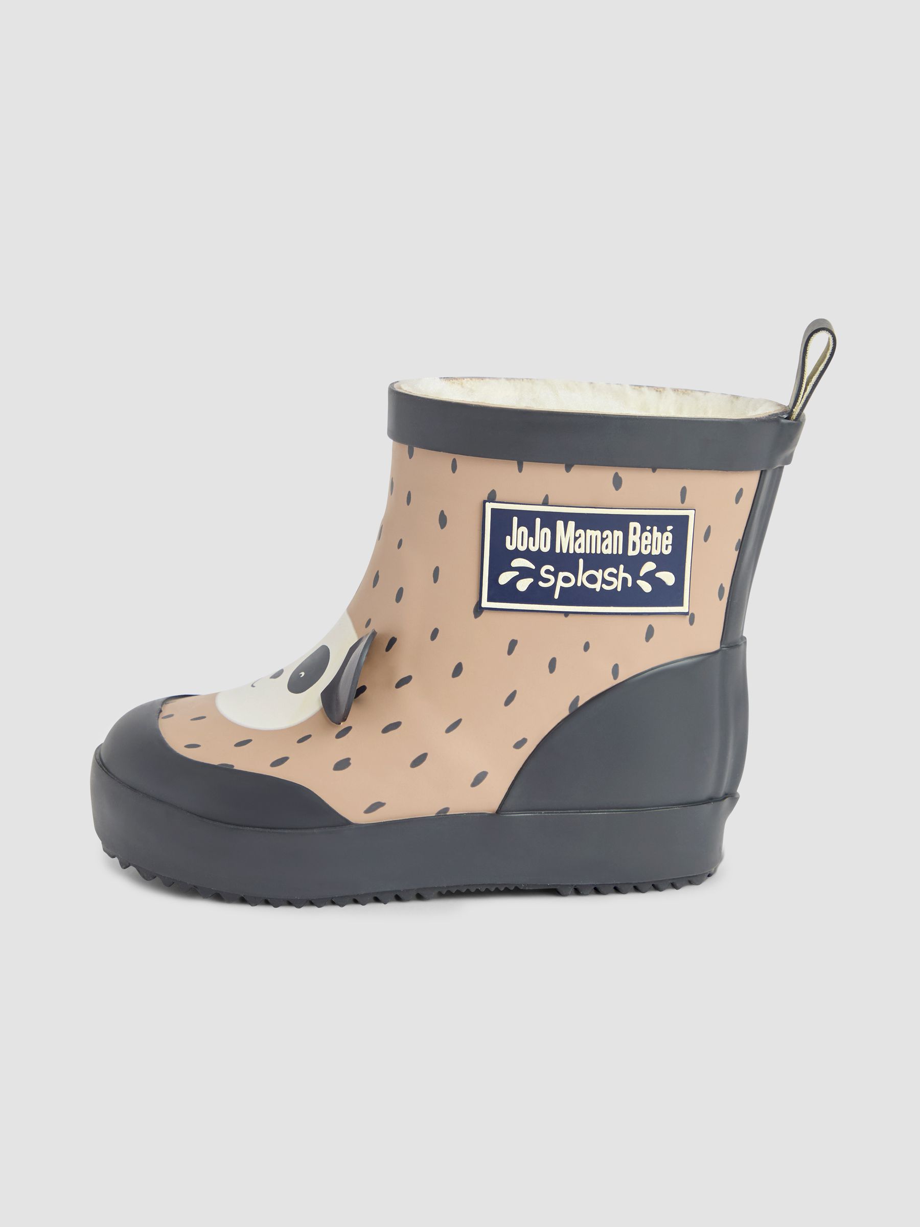 Ecru Cosy Lined Panda Ankle Wellies - Image 3 of 4