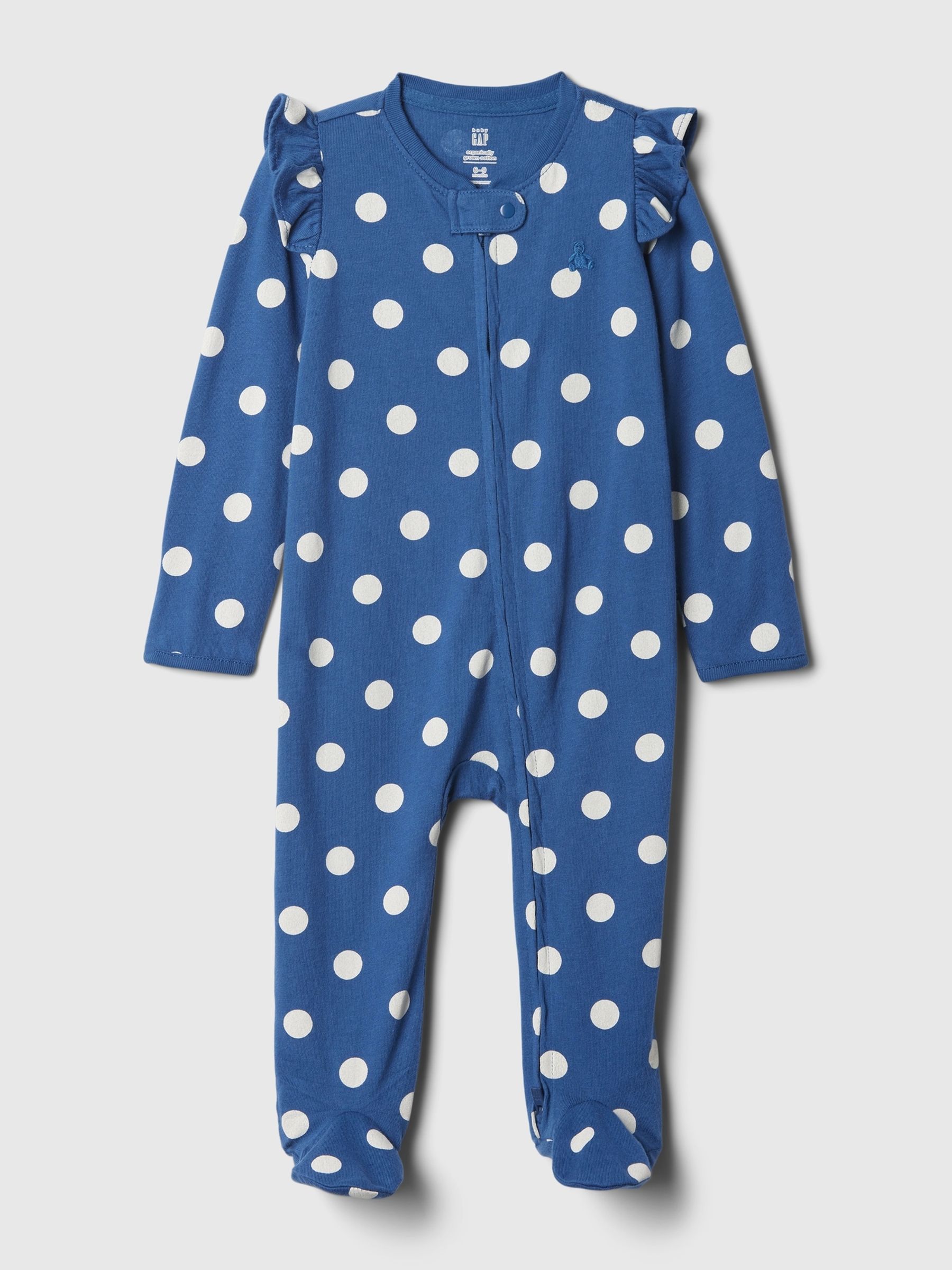 Blue Organic Cotton First Favourites Sleepsuit (Newborn-9mths) - Image 1 of 1