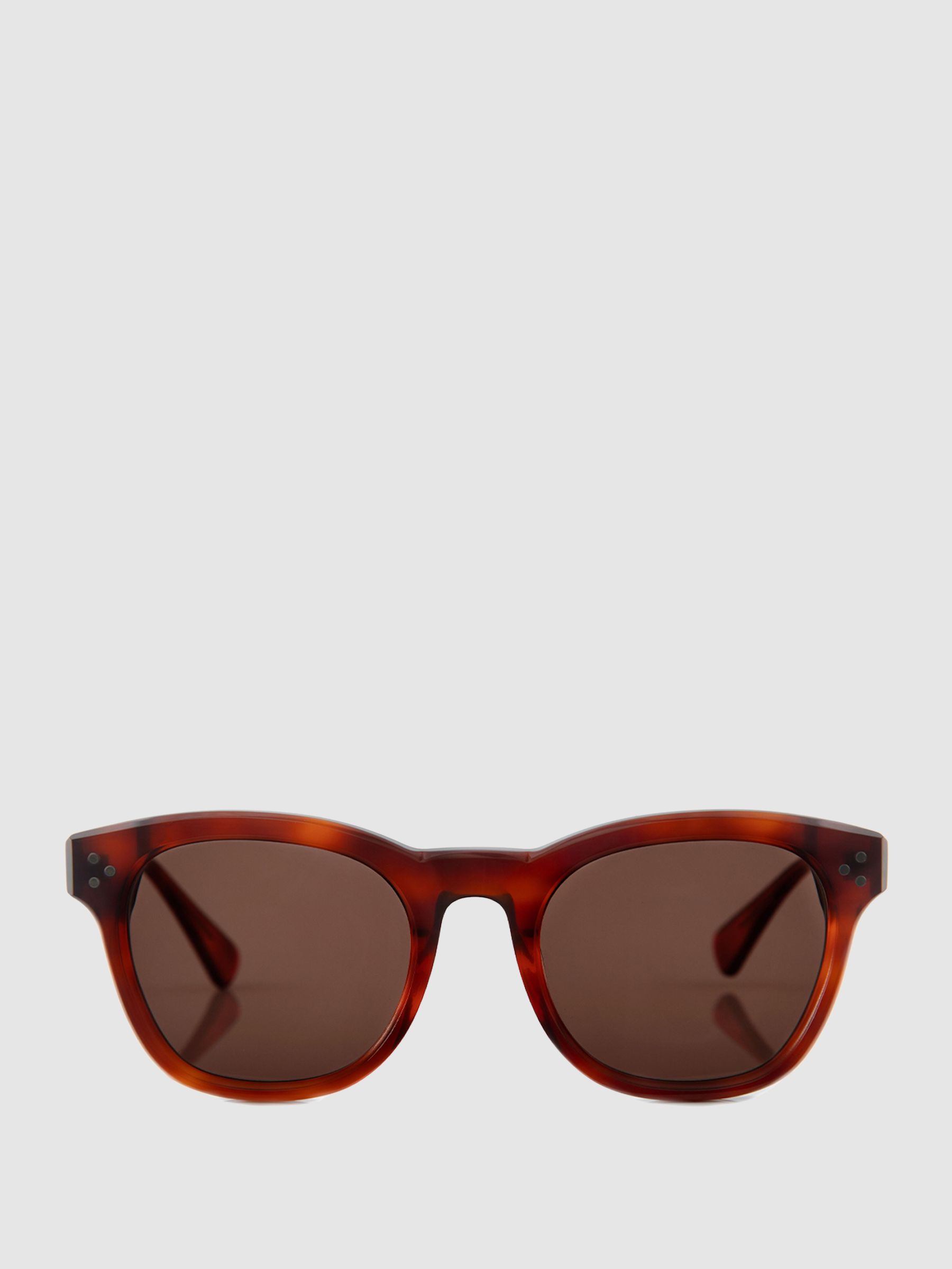 Curry and Paxton Square Sunglasses in Light Tortoise - Image 1 of 4