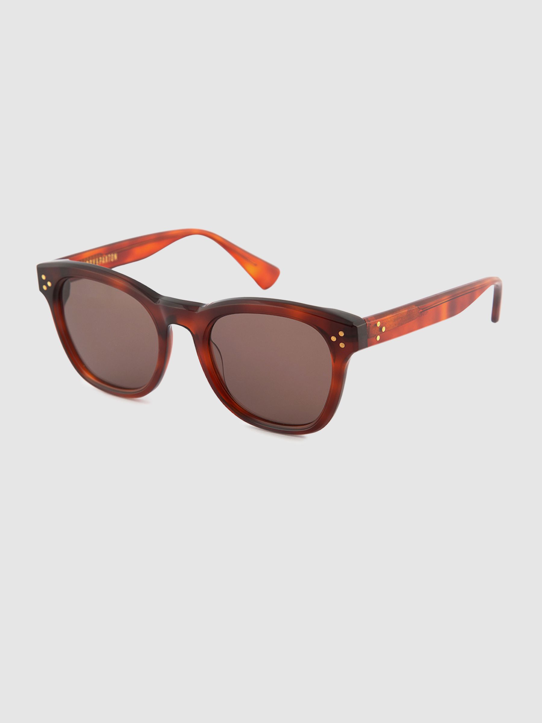 Curry and Paxton Square Sunglasses in Light Tortoise - Image 2 of 4