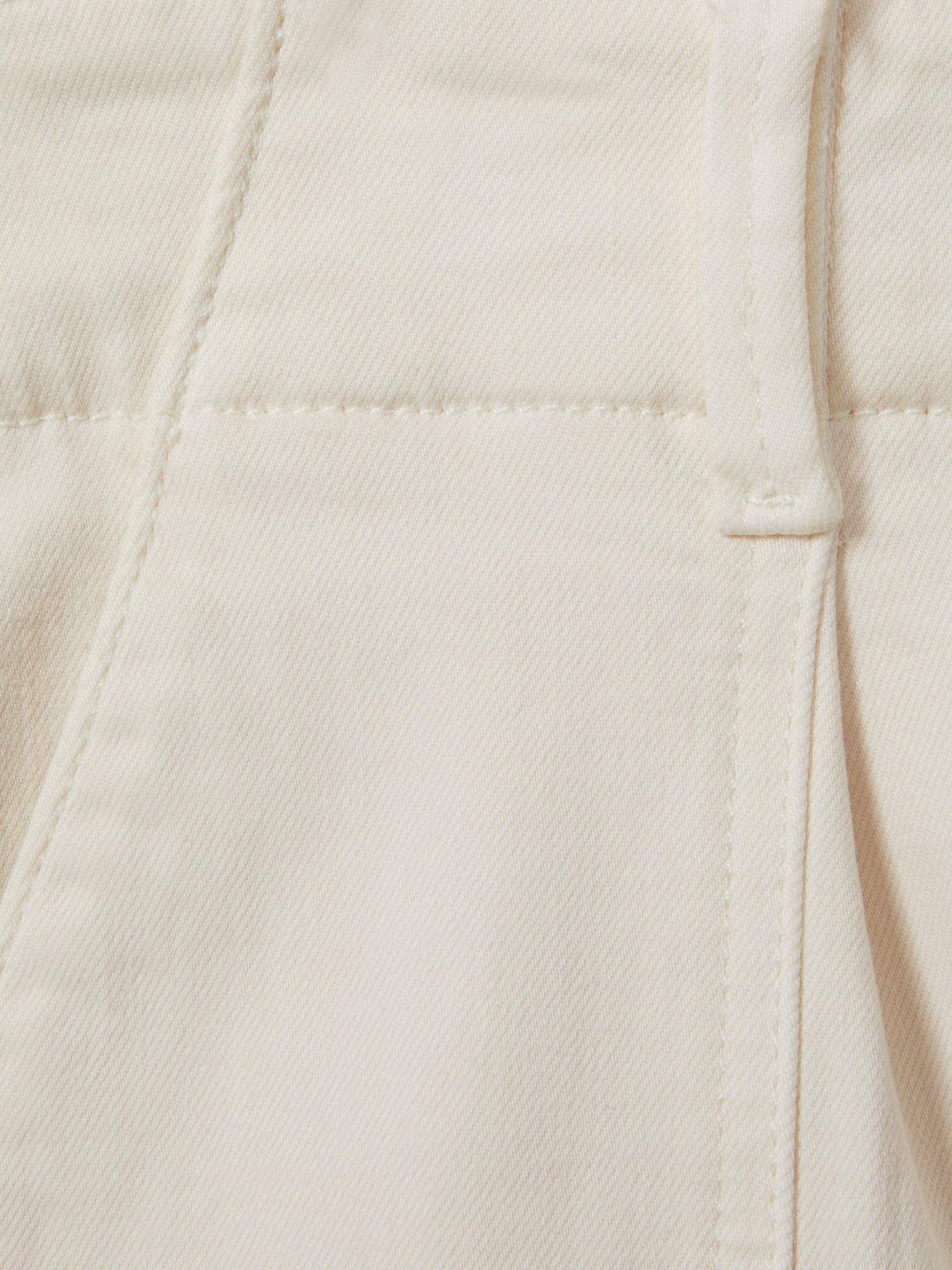 Paige High Rise Shorts With Turned-Up Hems in Sand - Image 2 of 5