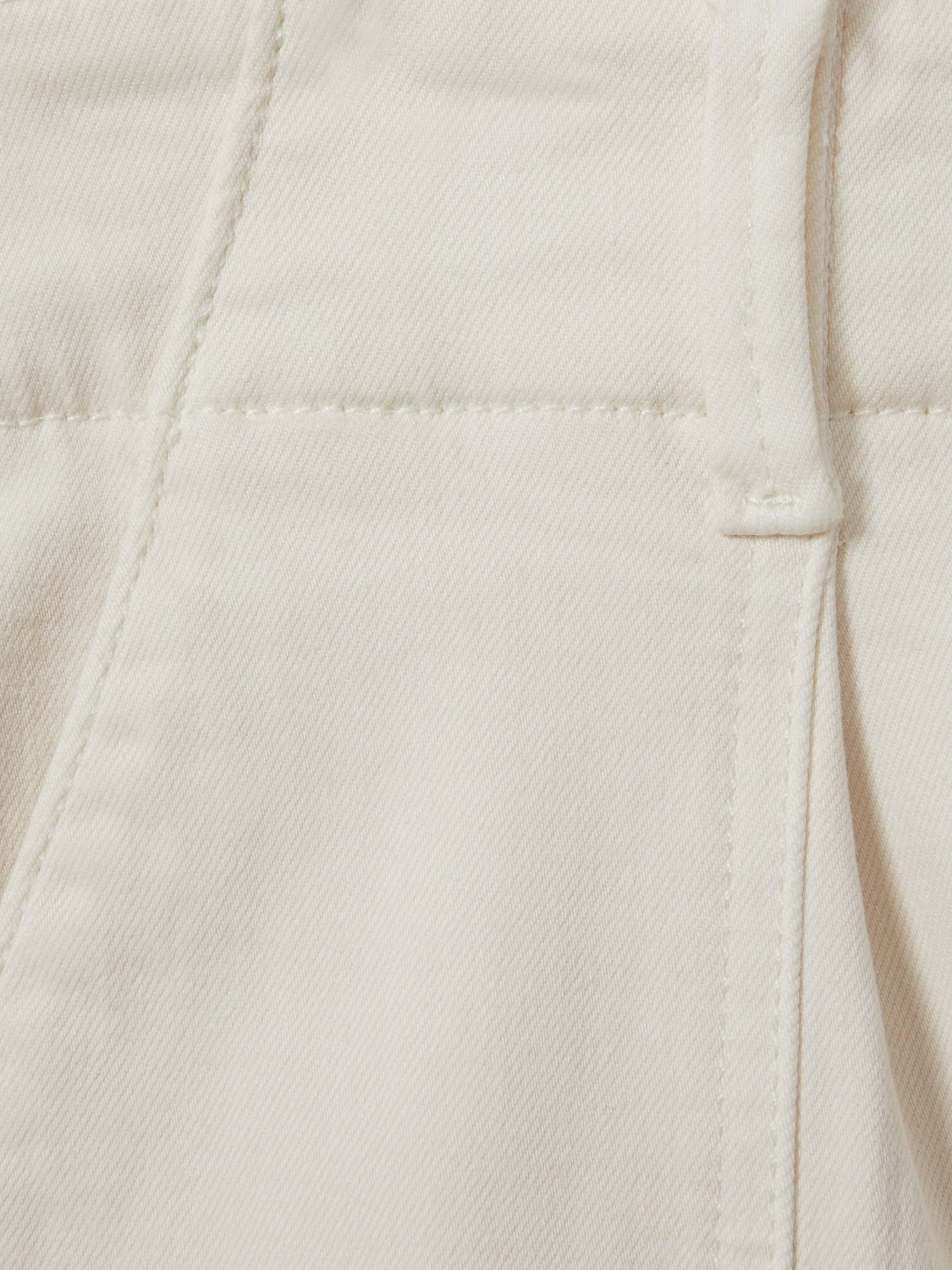 Paige High Rise Shorts With Turned-Up Hems in Sand - Image 5 of 5