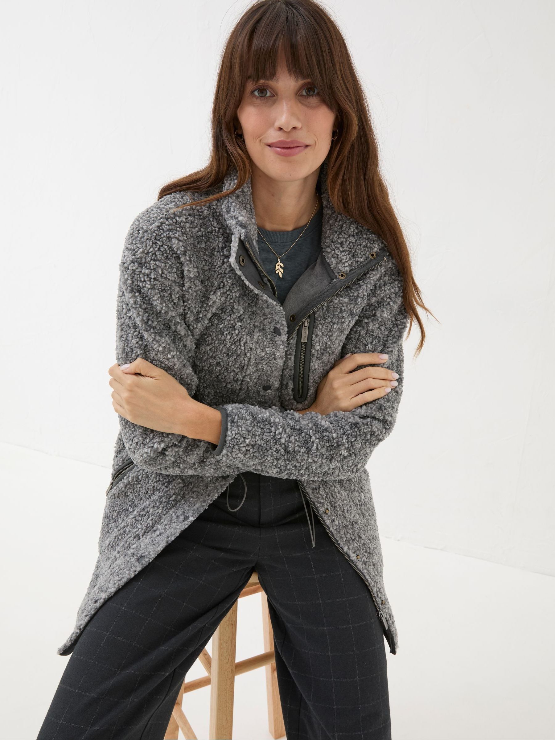Hadley Grey Fleece Jacket - Image 4 of 7