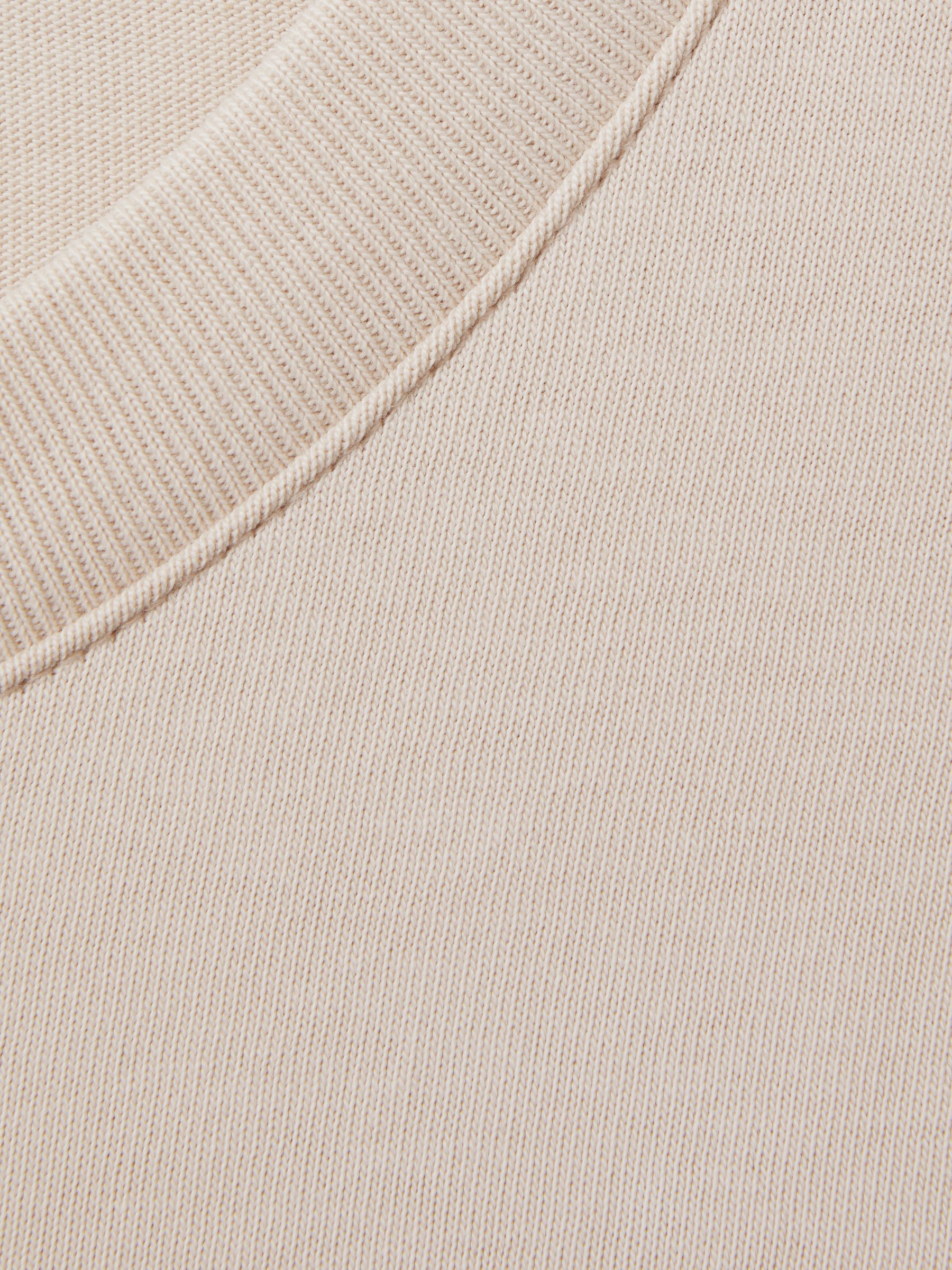 Oversized Cotton Crew Neck T-Shirt in Stone - Image 5 of 5