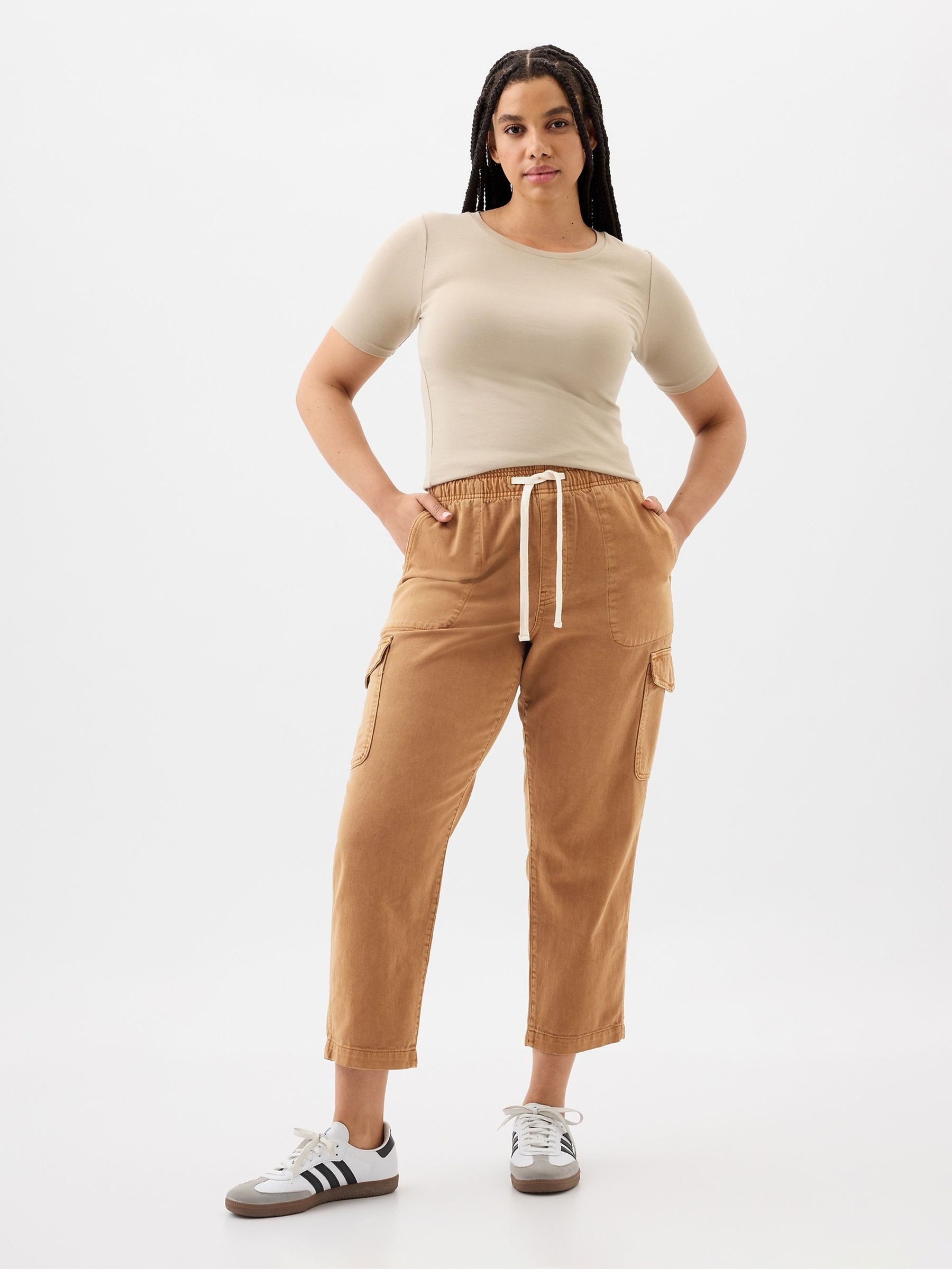 Brown Denim Cargo Jeans - Image 1 of 1