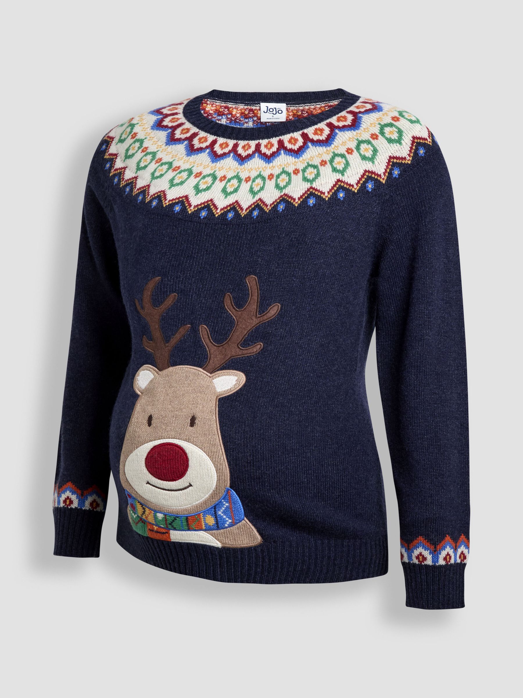 Navy Reindeer Jumper - Image 2 of 4
