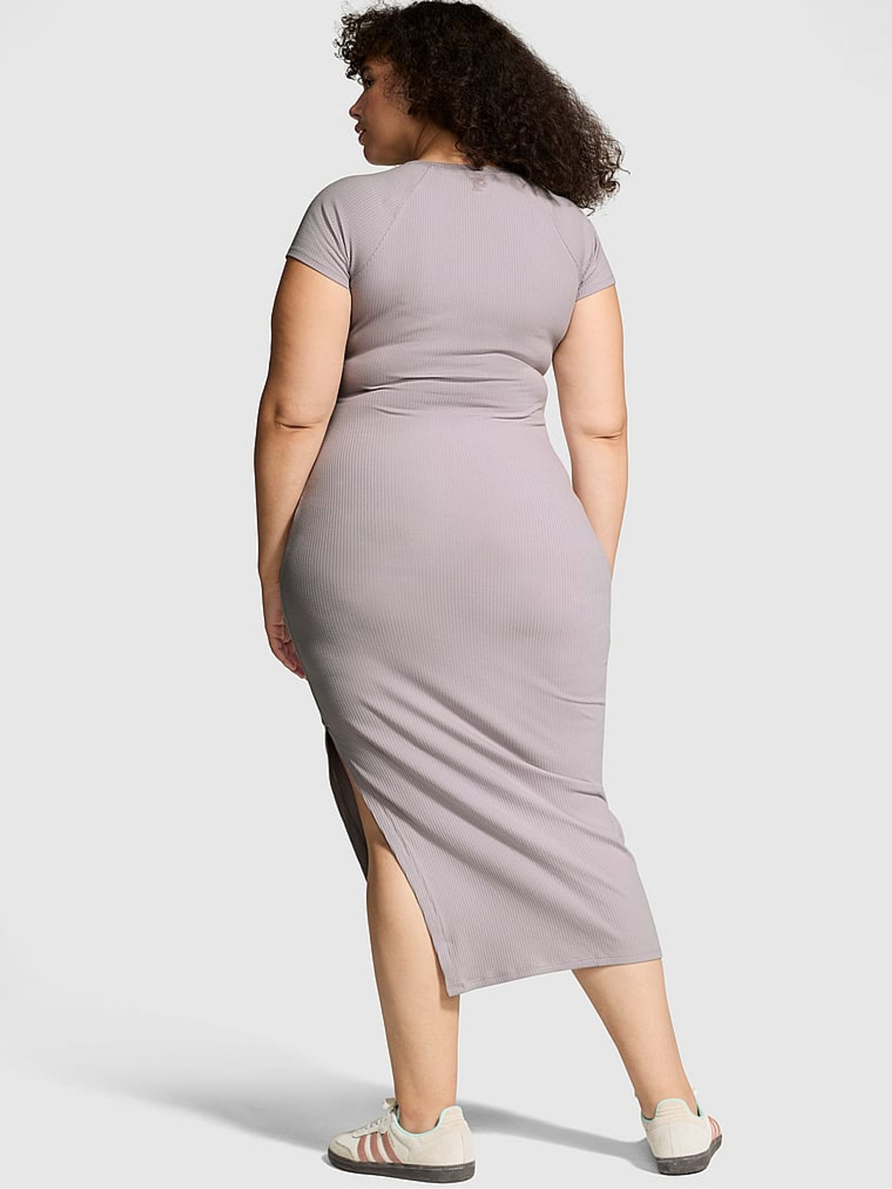 Dusty purple Short Sleeve Midi Dress - Image 2 of 3