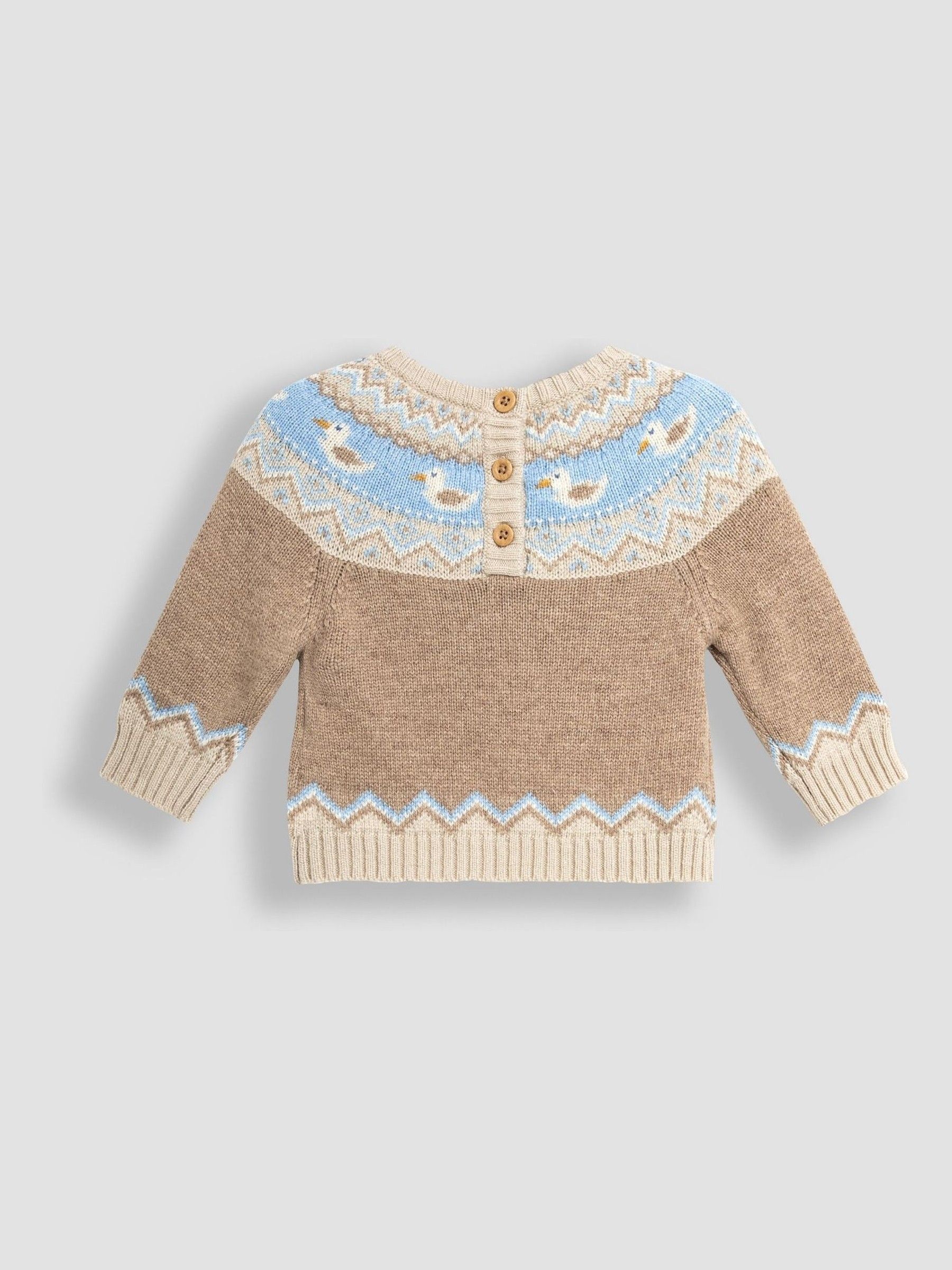 Brown Duck Fair Isle Pattern Knitted Jumper & Leggings Set - Image 3 of 5