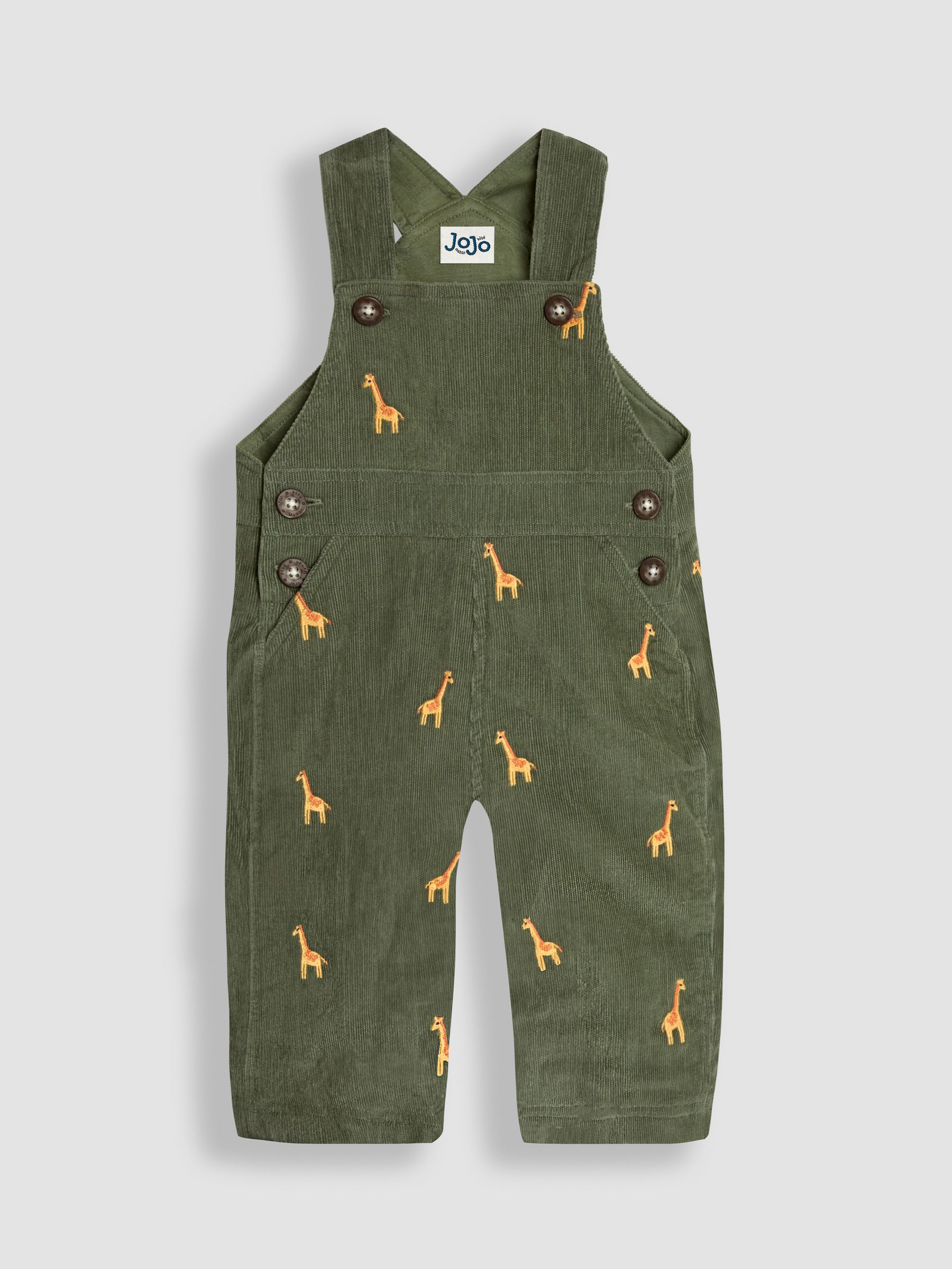 Khaki Embroidered Dungarees & Top Set - Image 2 of 6