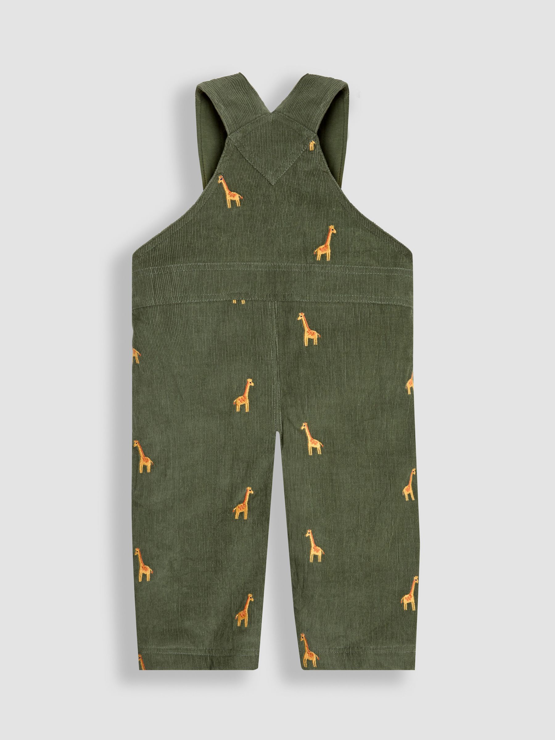 Khaki Embroidered Dungarees & Top Set - Image 3 of 6