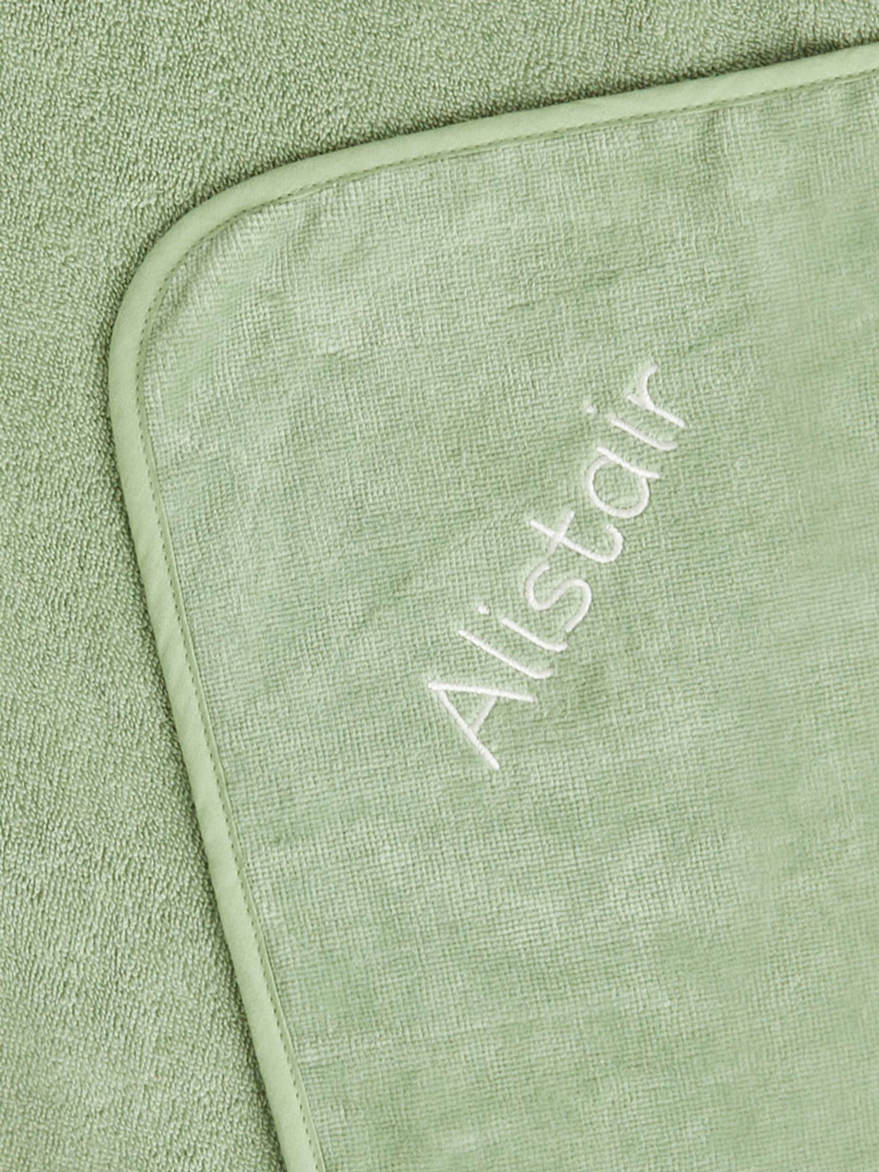 Green Dino Personalised Large Hooded Towel - Image 4 of 6