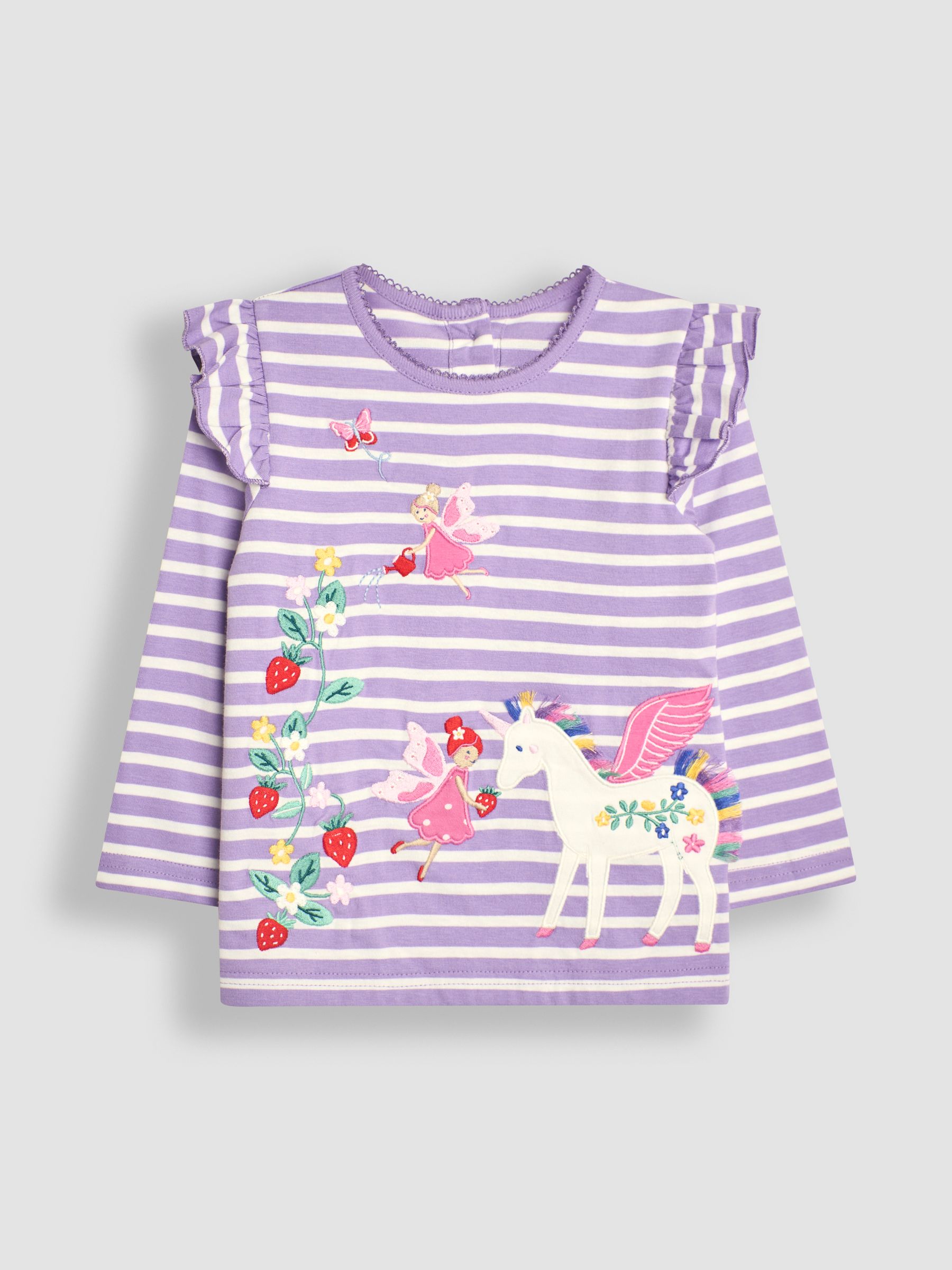 Lilac Purple Fairy & Unicorn Appliqué Frill Top - Image 3 of 5