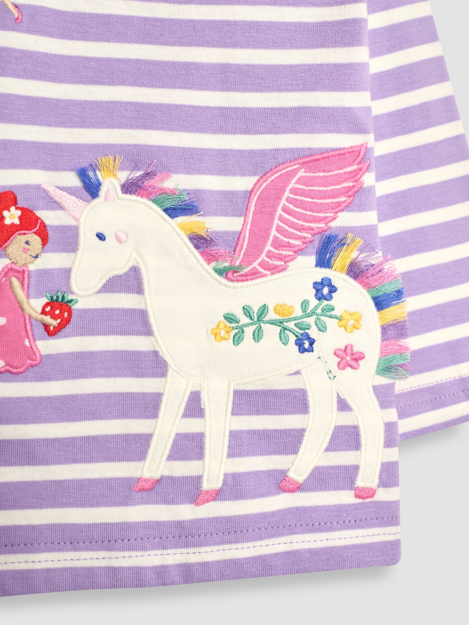 Lilac Purple Fairy & Unicorn Appliqué Frill Top - Image 5 of 5