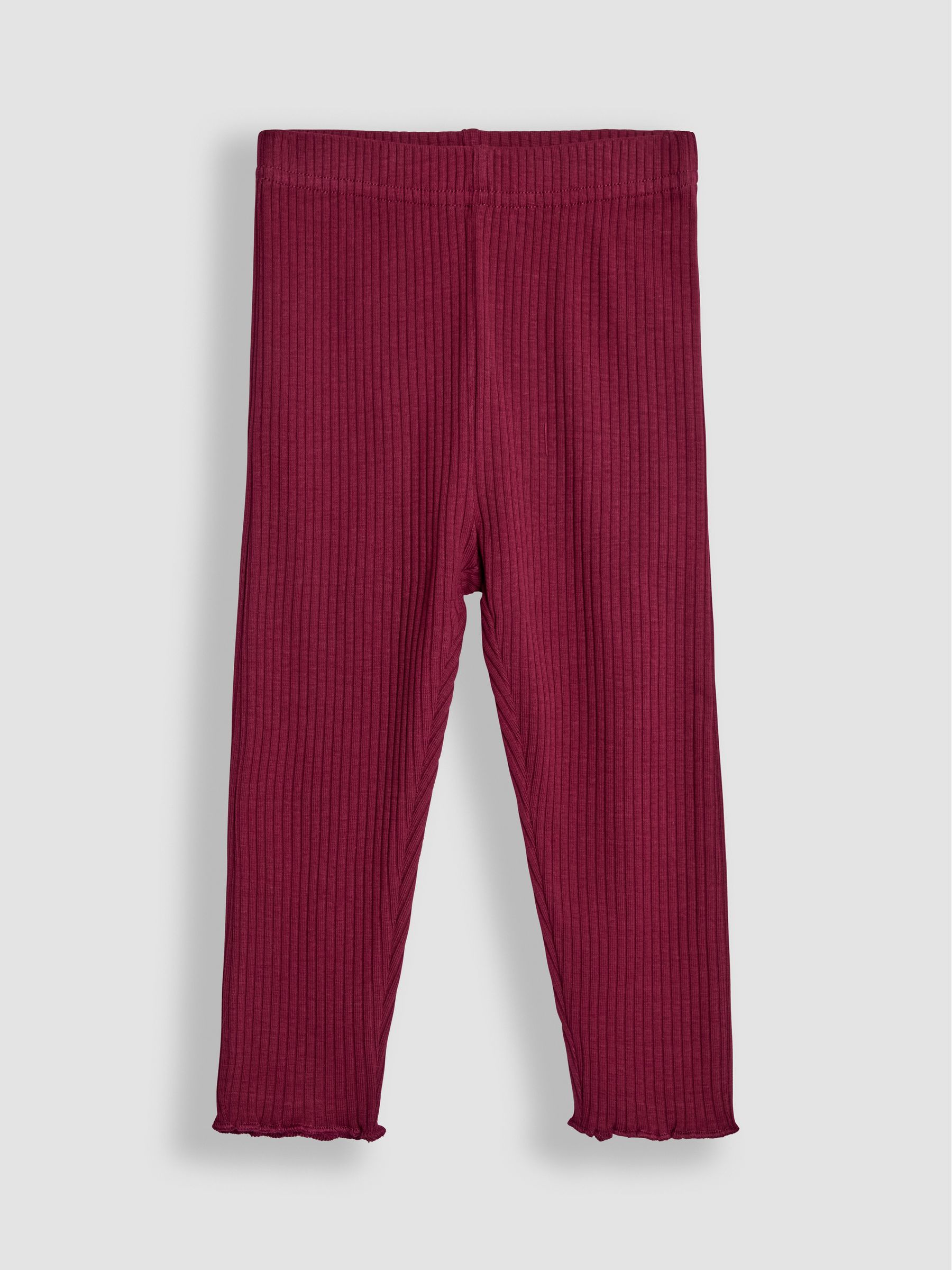 Cream Cherry Rib Frill Leggings 2 Pack - Image 4 of 7