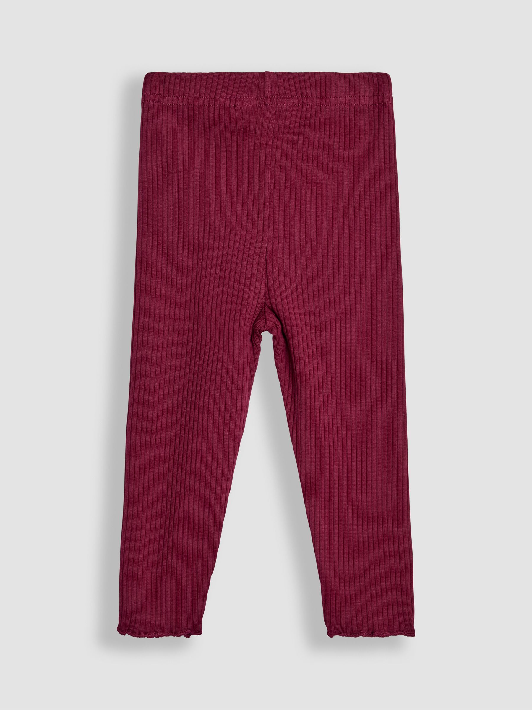 Cream Cherry Rib Frill Leggings 2 Pack - Image 5 of 7