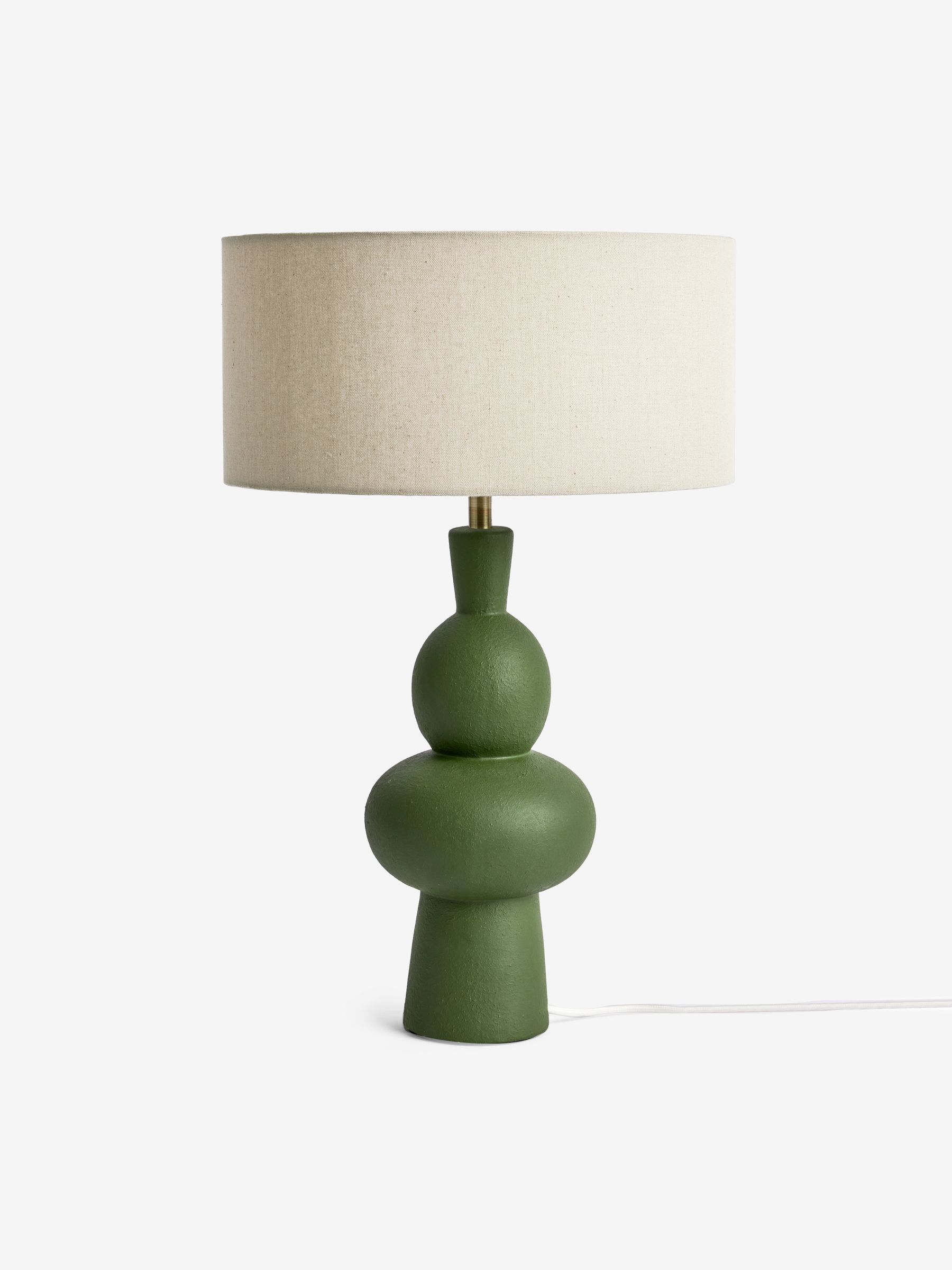 Freyja Ceramic Table Lamp in Green - Image 5 of 6