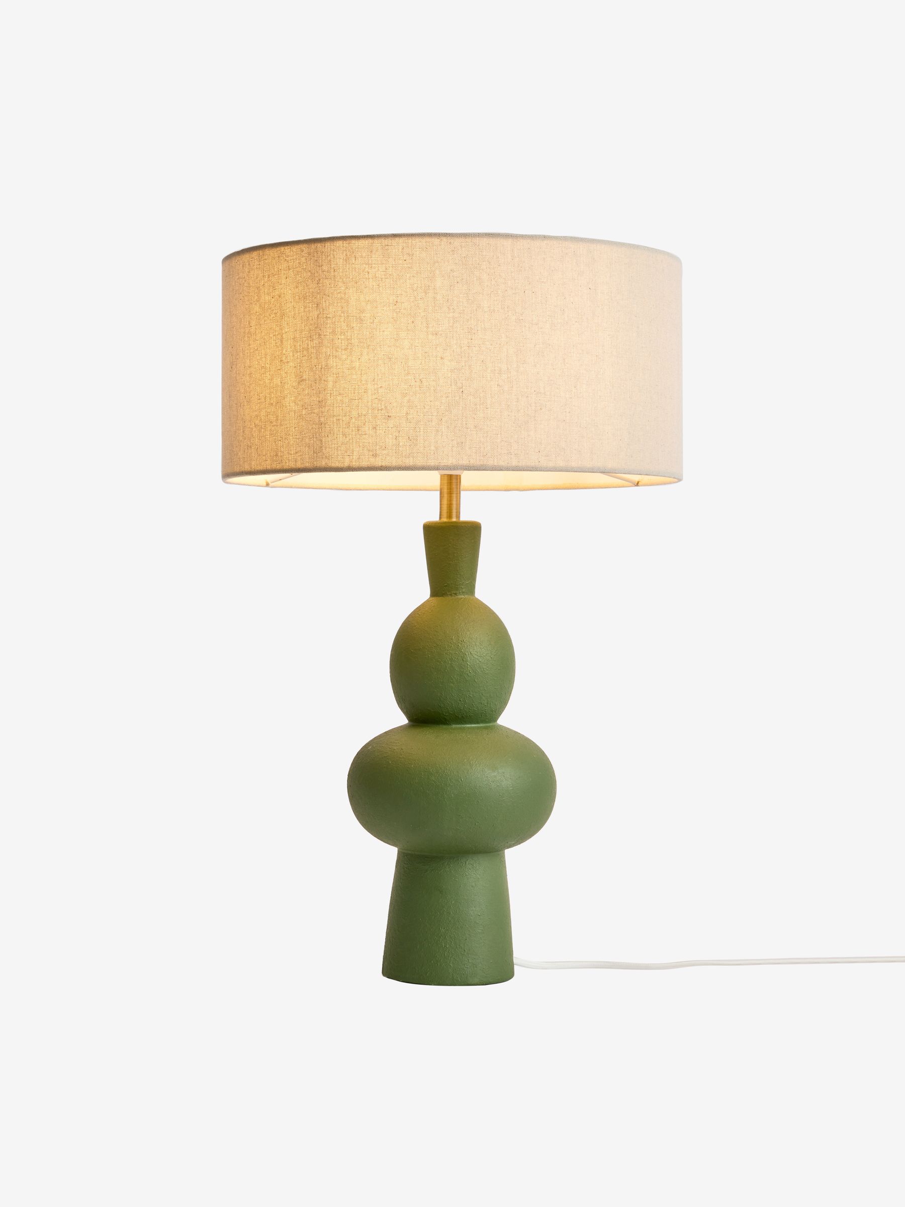 Freyja Ceramic Table Lamp in Green - Image 6 of 6
