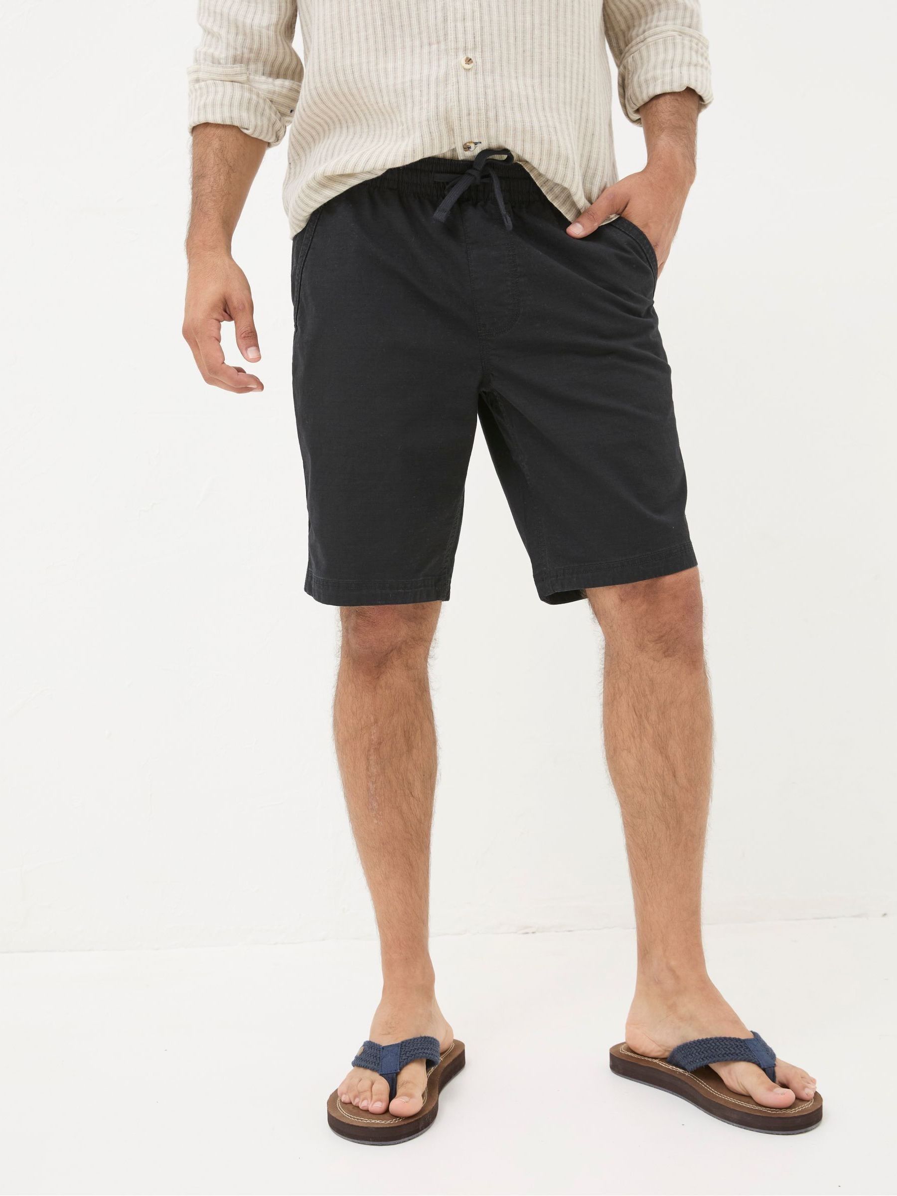 Seaton Black Ripstop Pull On Shorts - Image 1 of 5