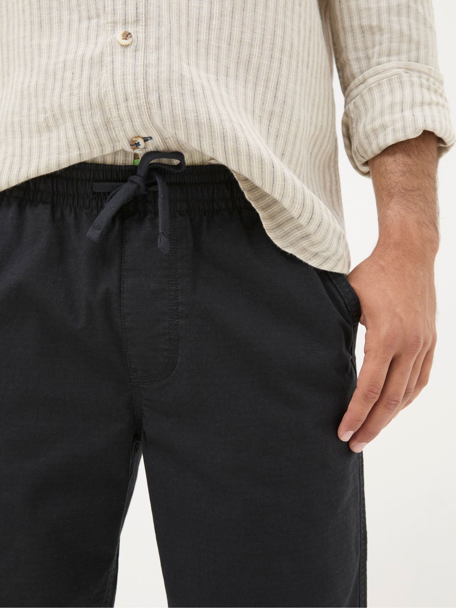 Seaton Black Ripstop Pull On Shorts - Image 4 of 5
