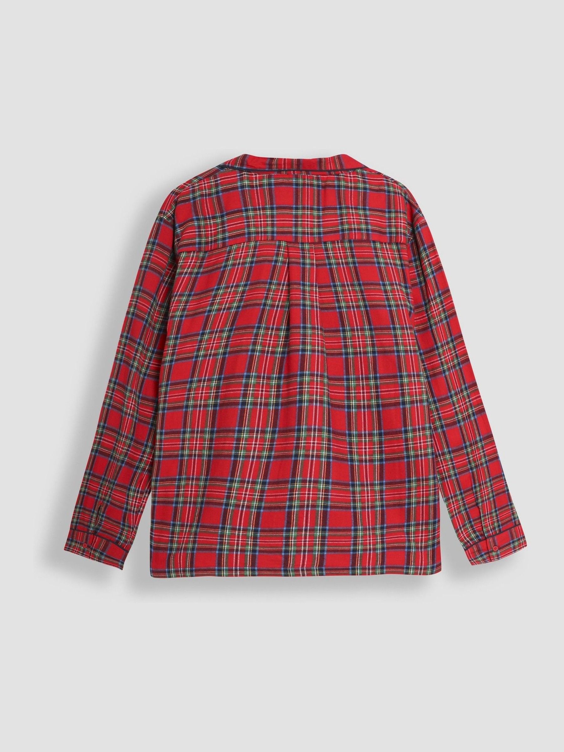 Red Mens Check Woven Pyjamas Set - Image 3 of 5