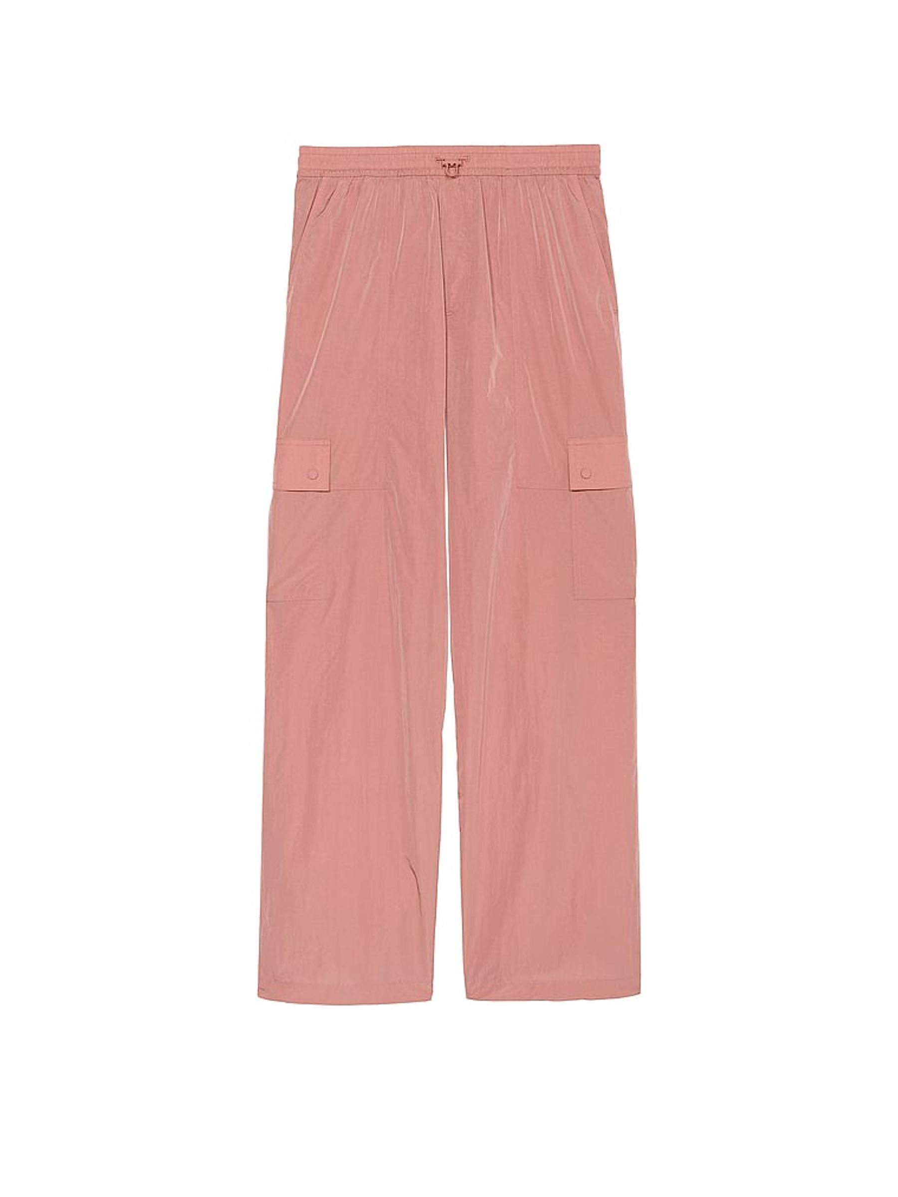 Almond Beige Brown Parachute Cargo Trousers - Image 3 of 3