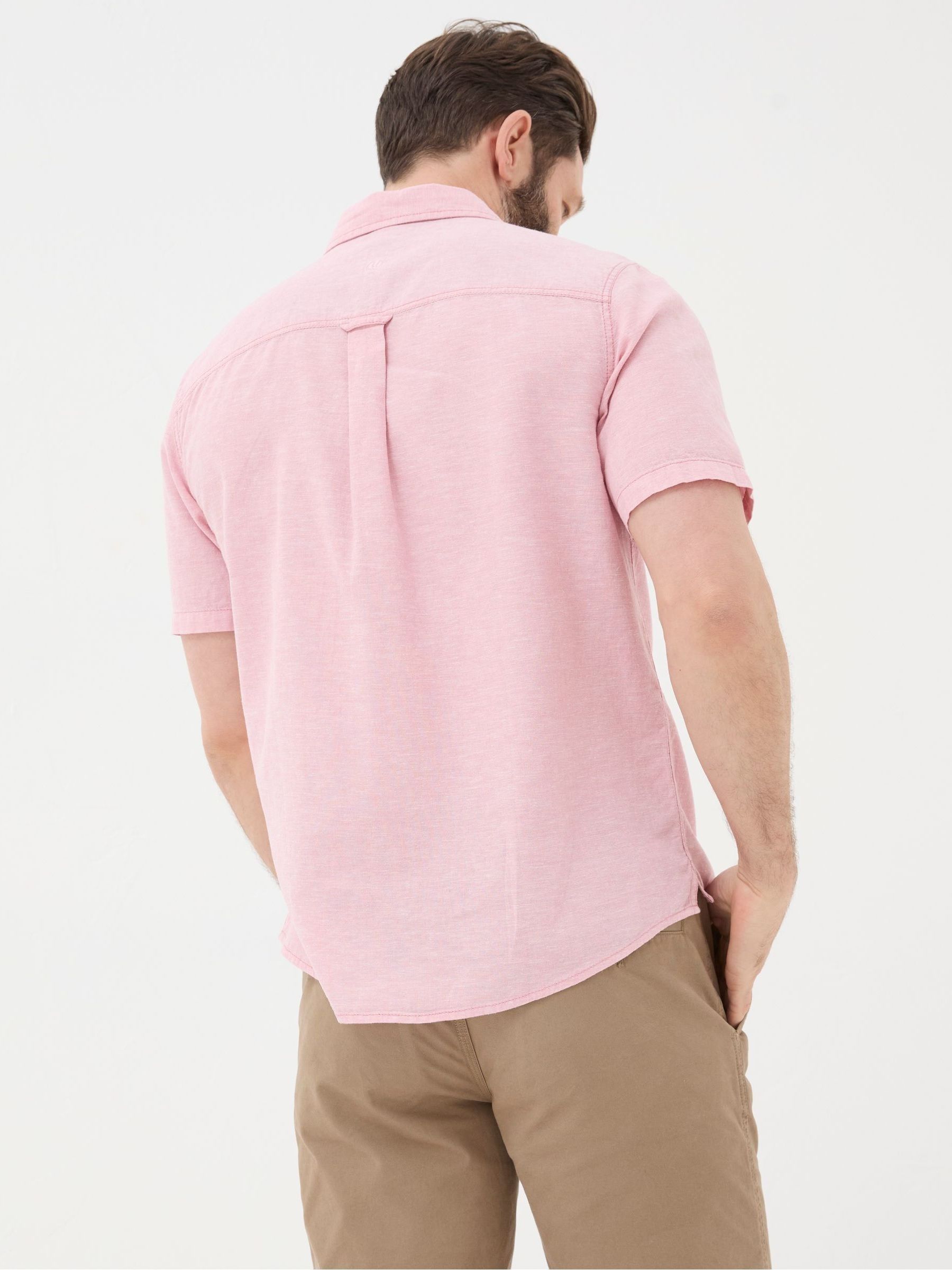 Bugle Pink Linen Cotton Shirt - Image 2 of 4