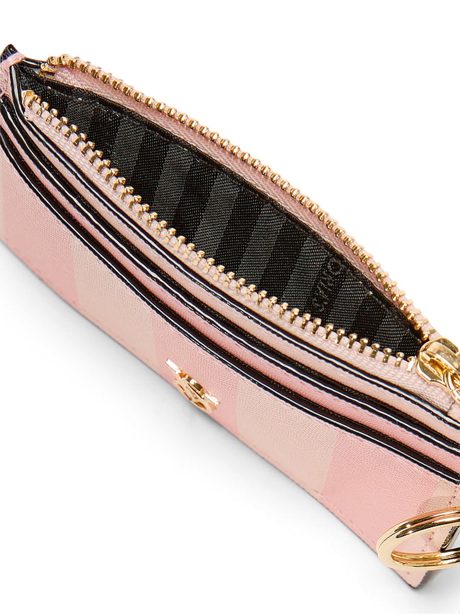 Iconic Stripe Pink Card Case Keyring - Image 3 of 3