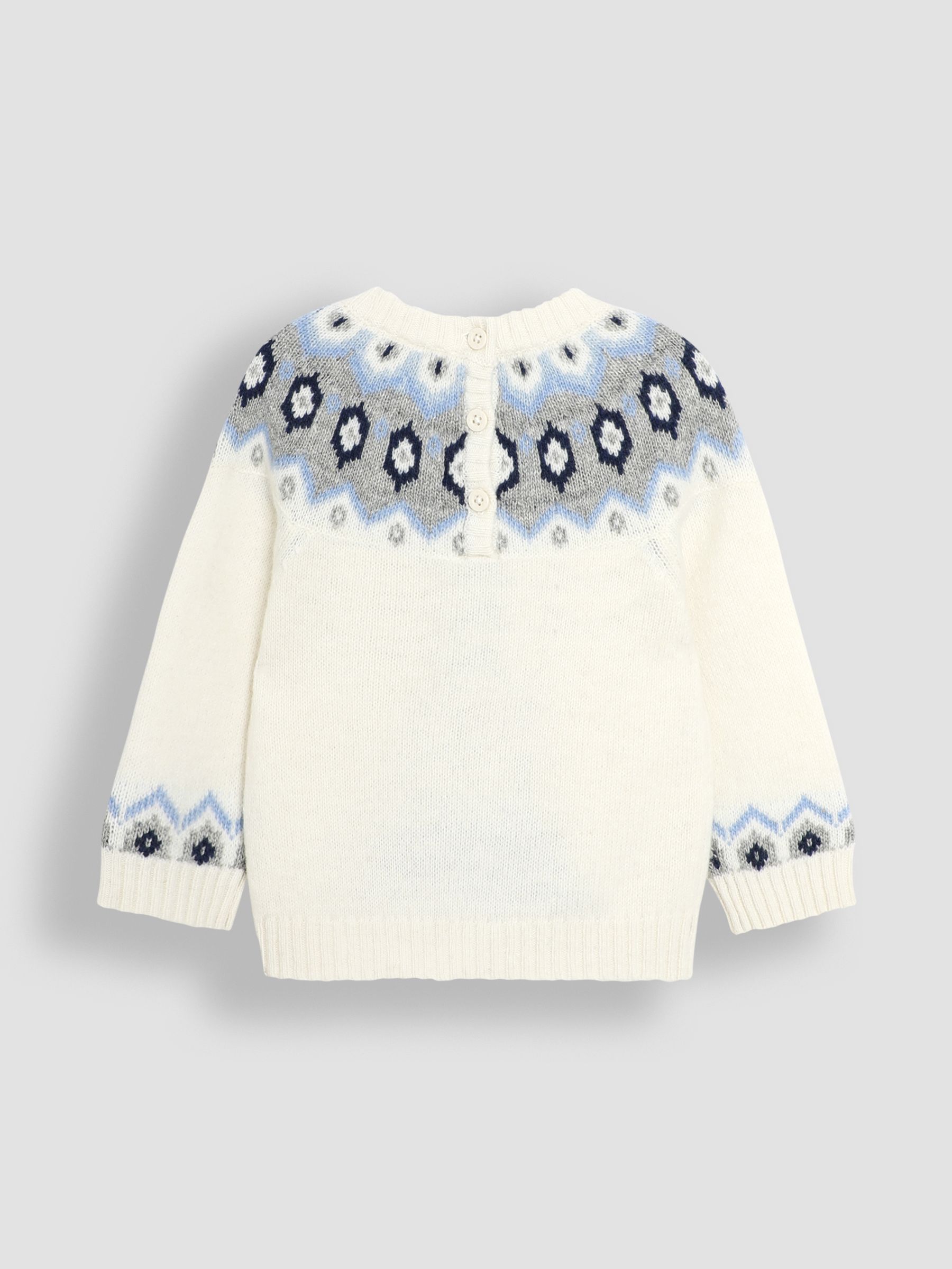 Ecru Penguin Christmas Penguin Fair Isle Pattern Jumper - Image 2 of 3