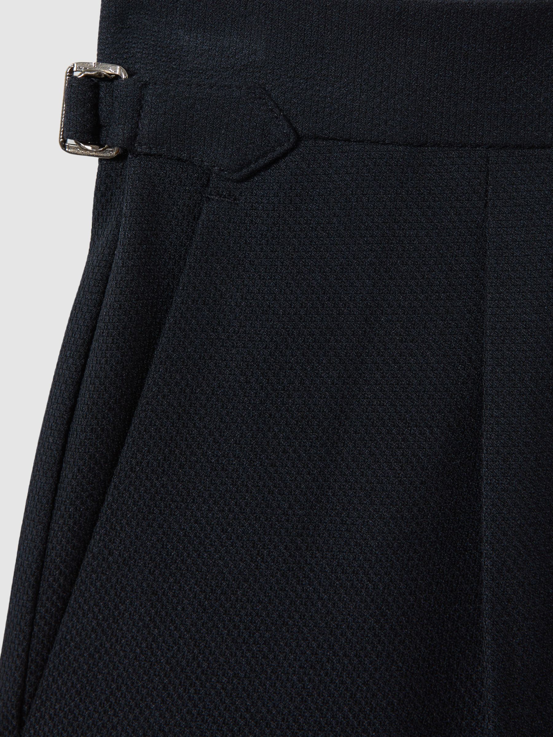 Tapered Trousers with Turn-Ups in Navy - Image 5 de 5