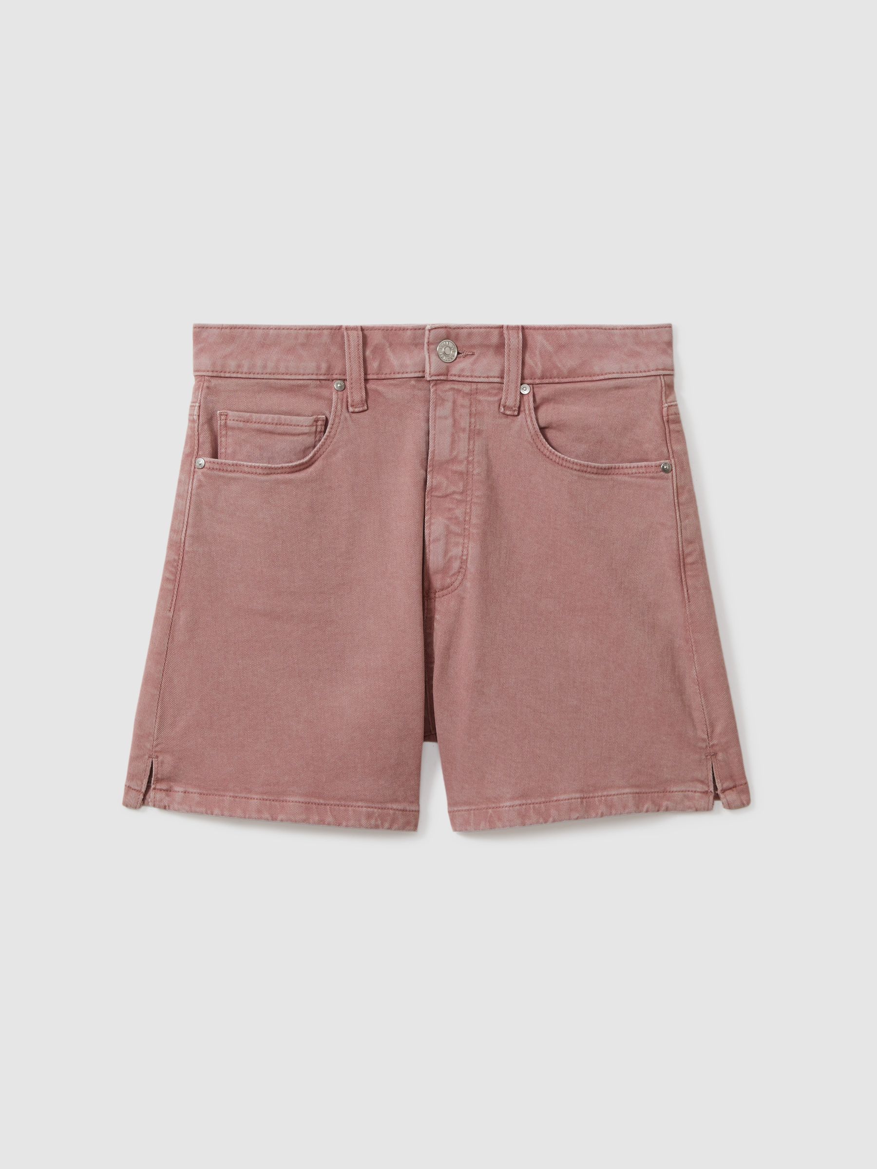Paige High Rise Denim Shorts in Blush - Image 1 of 5