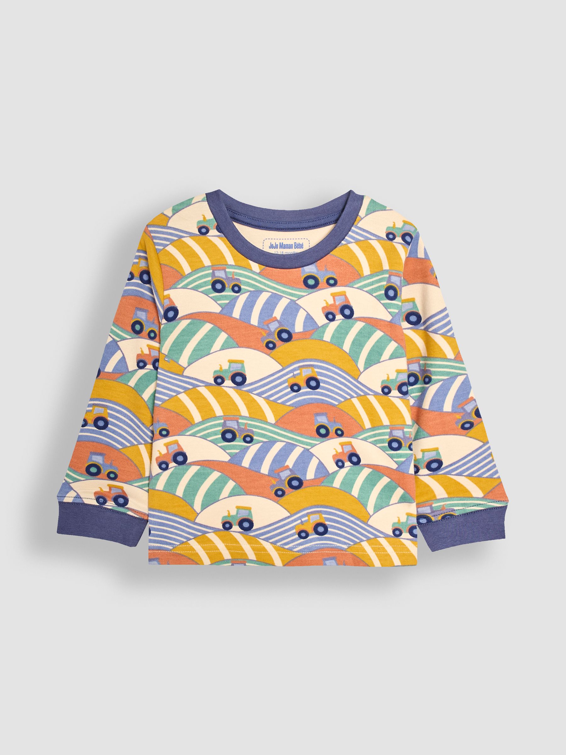 Marl Grey Tractor Jersey Pyjamas 2 Pack - Image 2 of 9