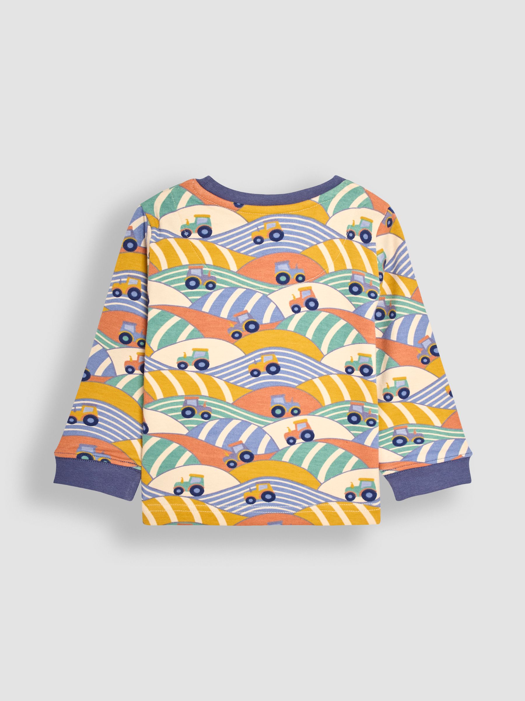 Marl Grey Tractor Jersey Pyjamas 2 Pack - Image 3 of 9