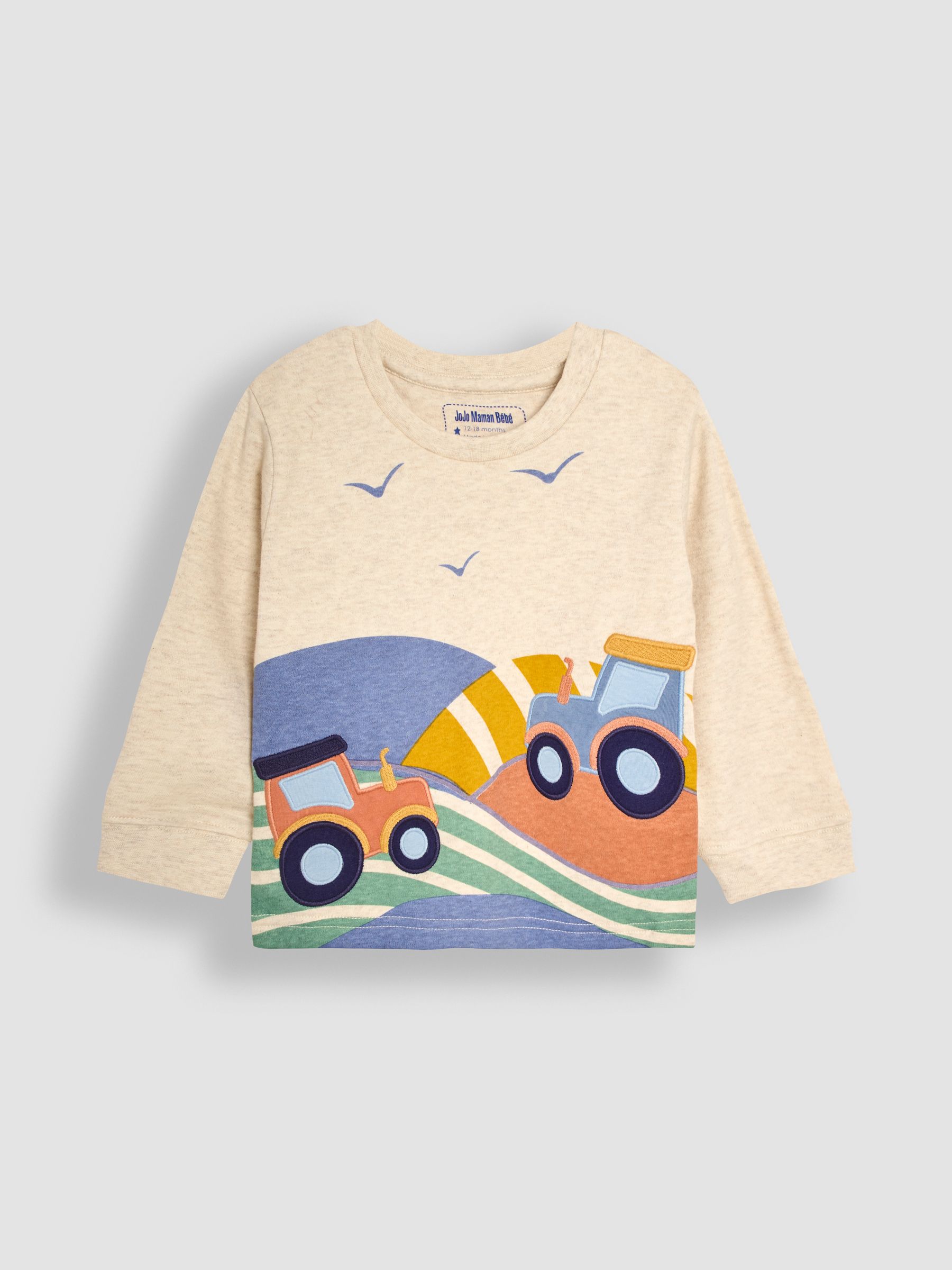 Marl Grey Tractor Jersey Pyjamas 2 Pack - Image 6 of 9