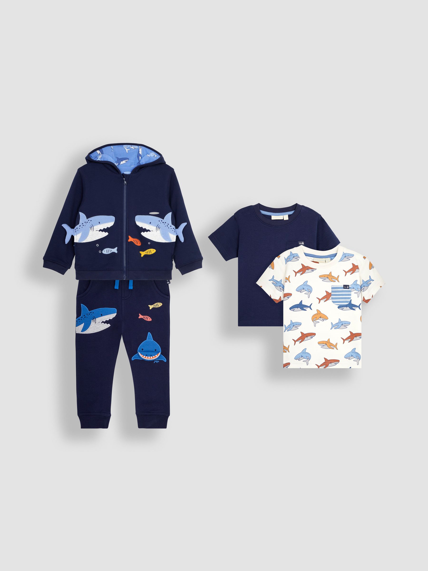 Navy 4-Piece Shark Favourites Pack Set - Image 1 of 1