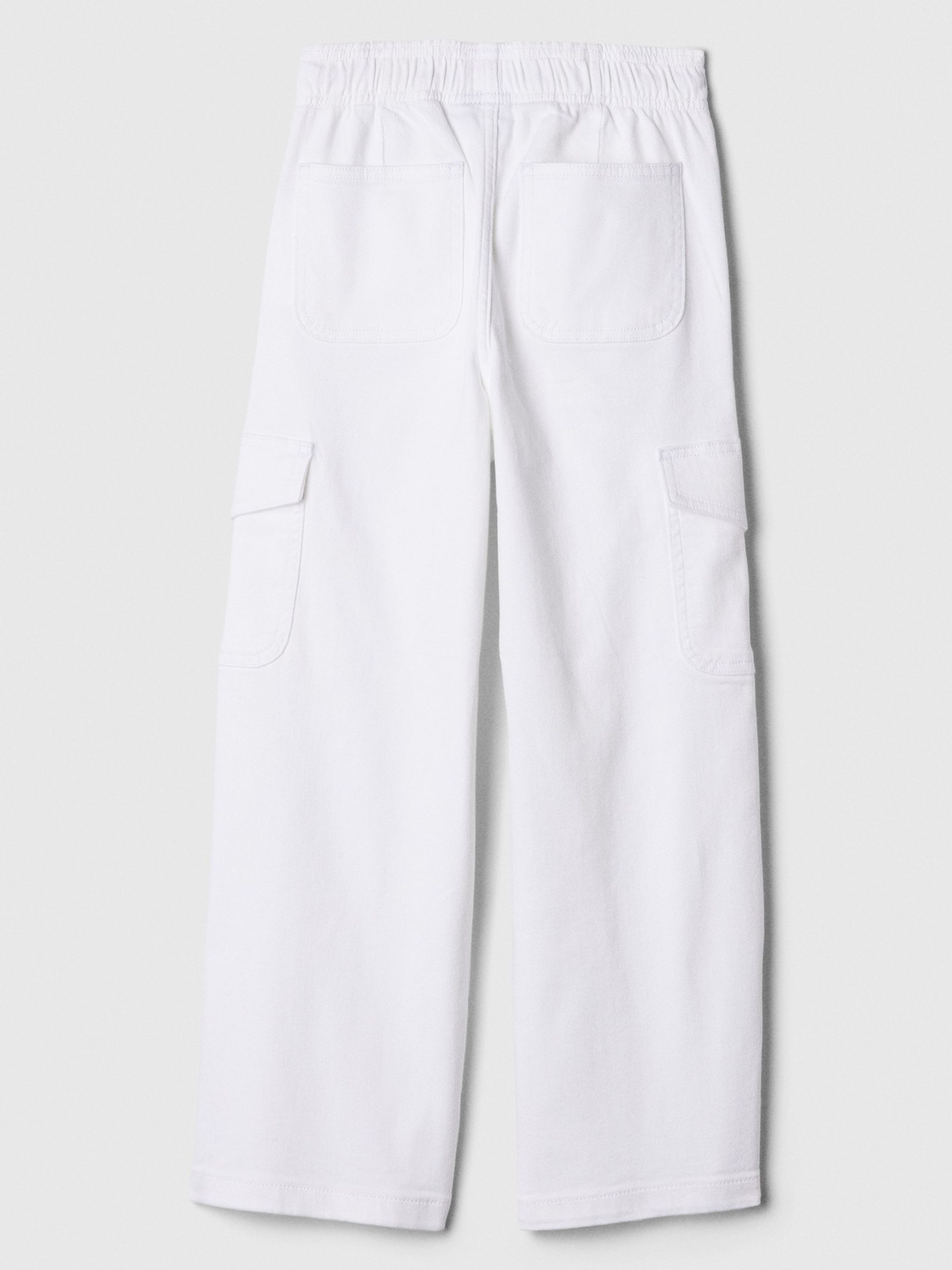 White High Rise Easy Wide Leg Cargo Jeans - Image 2 of 3