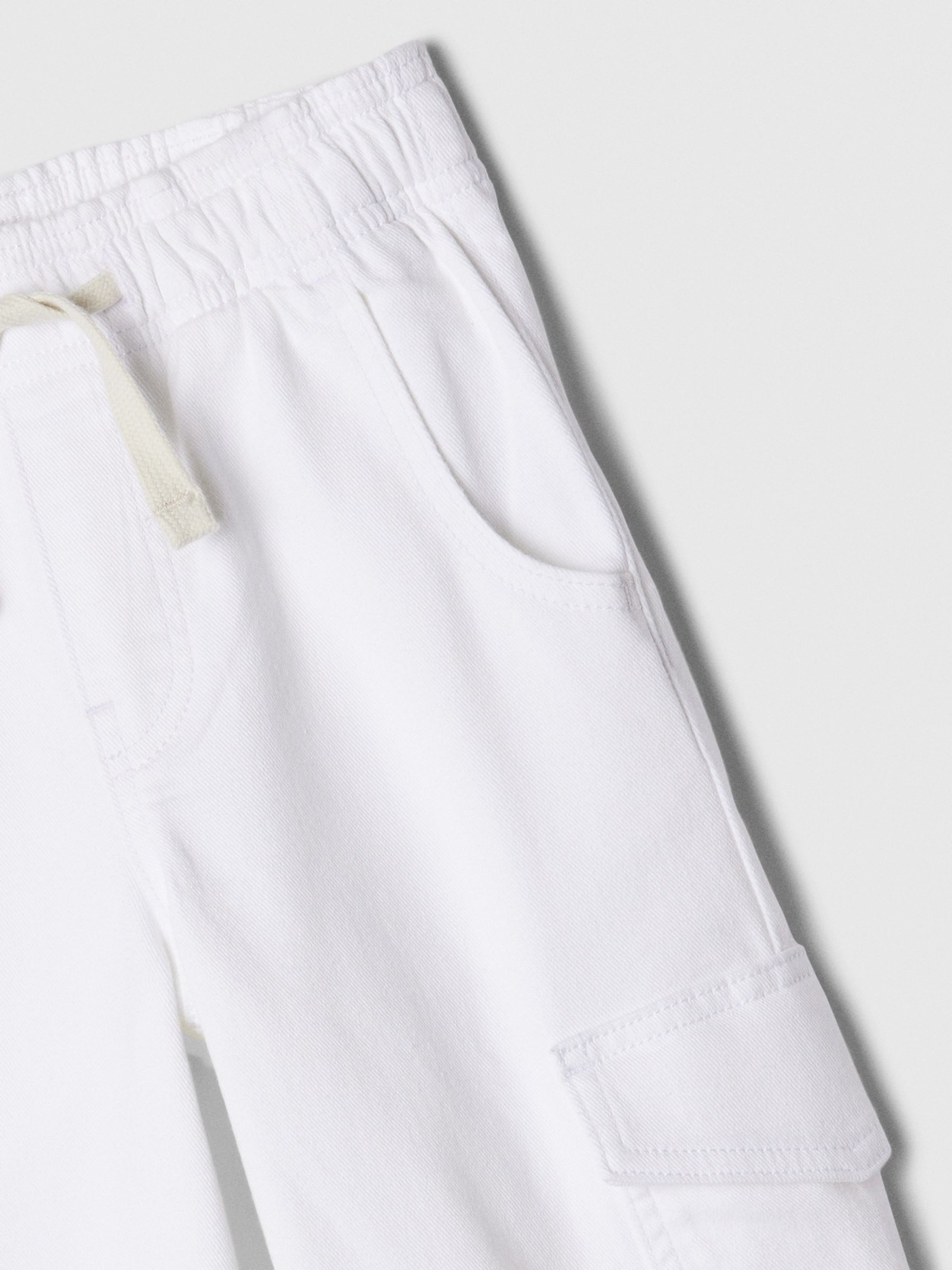White High Rise Easy Wide Leg Cargo Jeans - Image 3 of 3