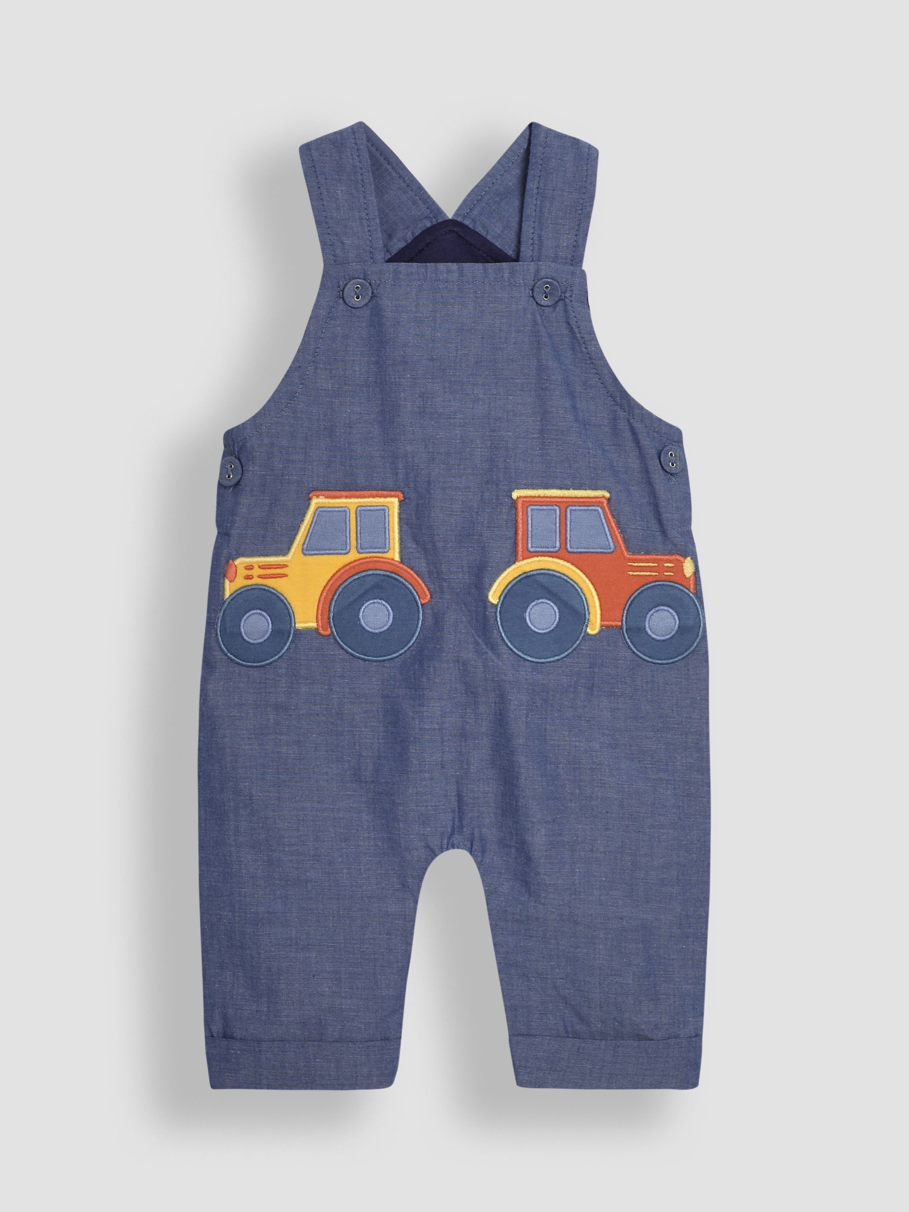 Chambray Tractor Appliqué Pocket Dungarees and Top Set - Image 2 of 6