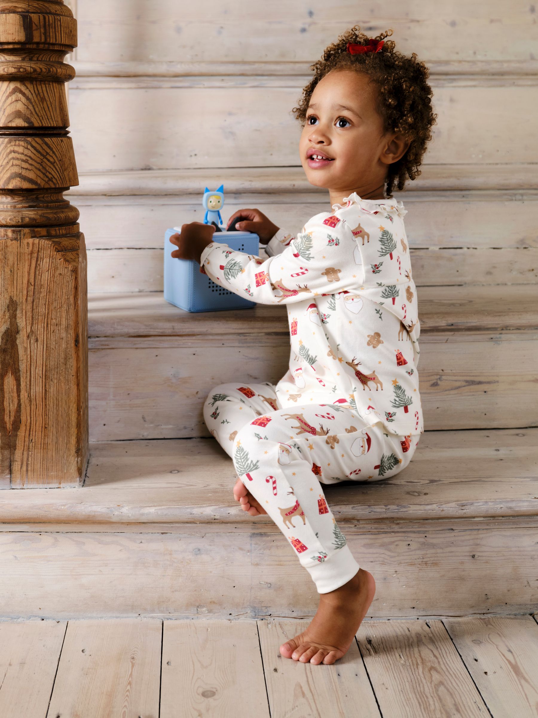 Cream Pretty Christmas Pyjamas - Image 2 of 7