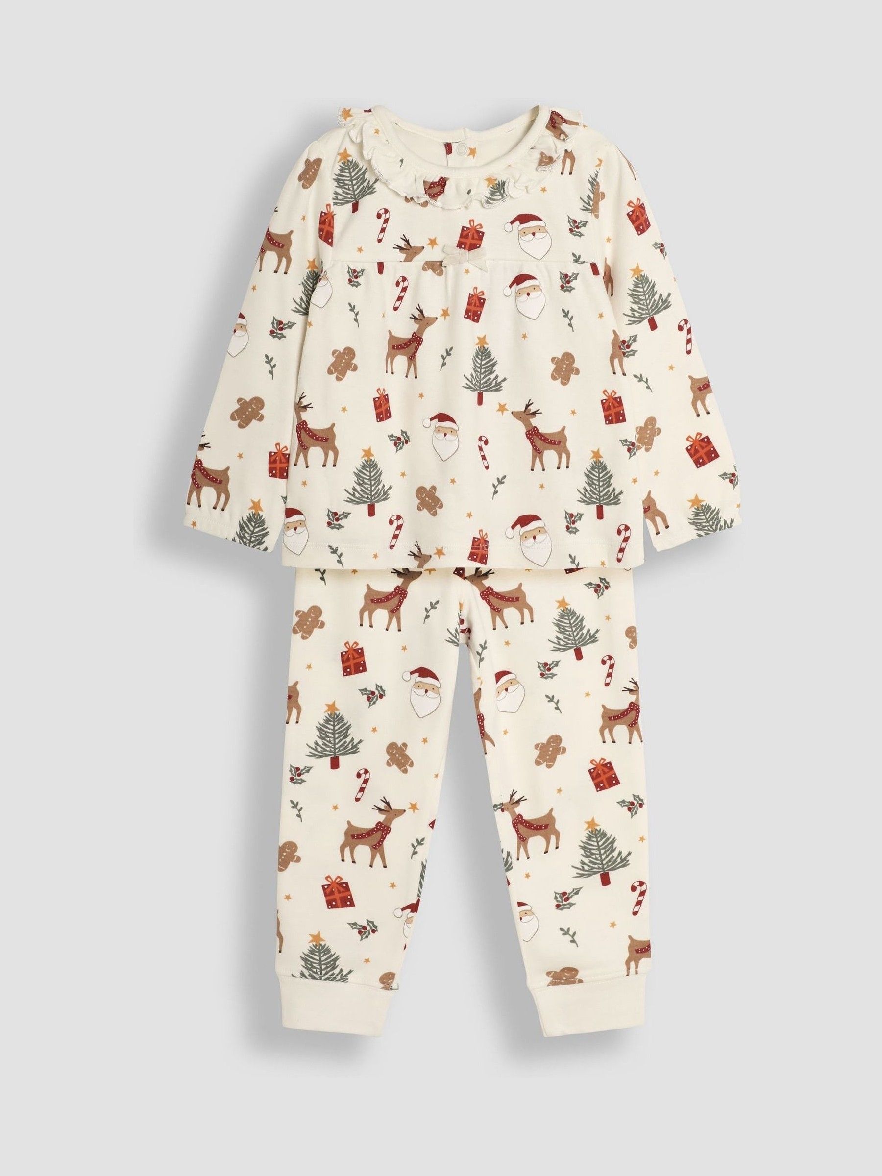 Cream Pretty Christmas Pyjamas - Image 3 of 7