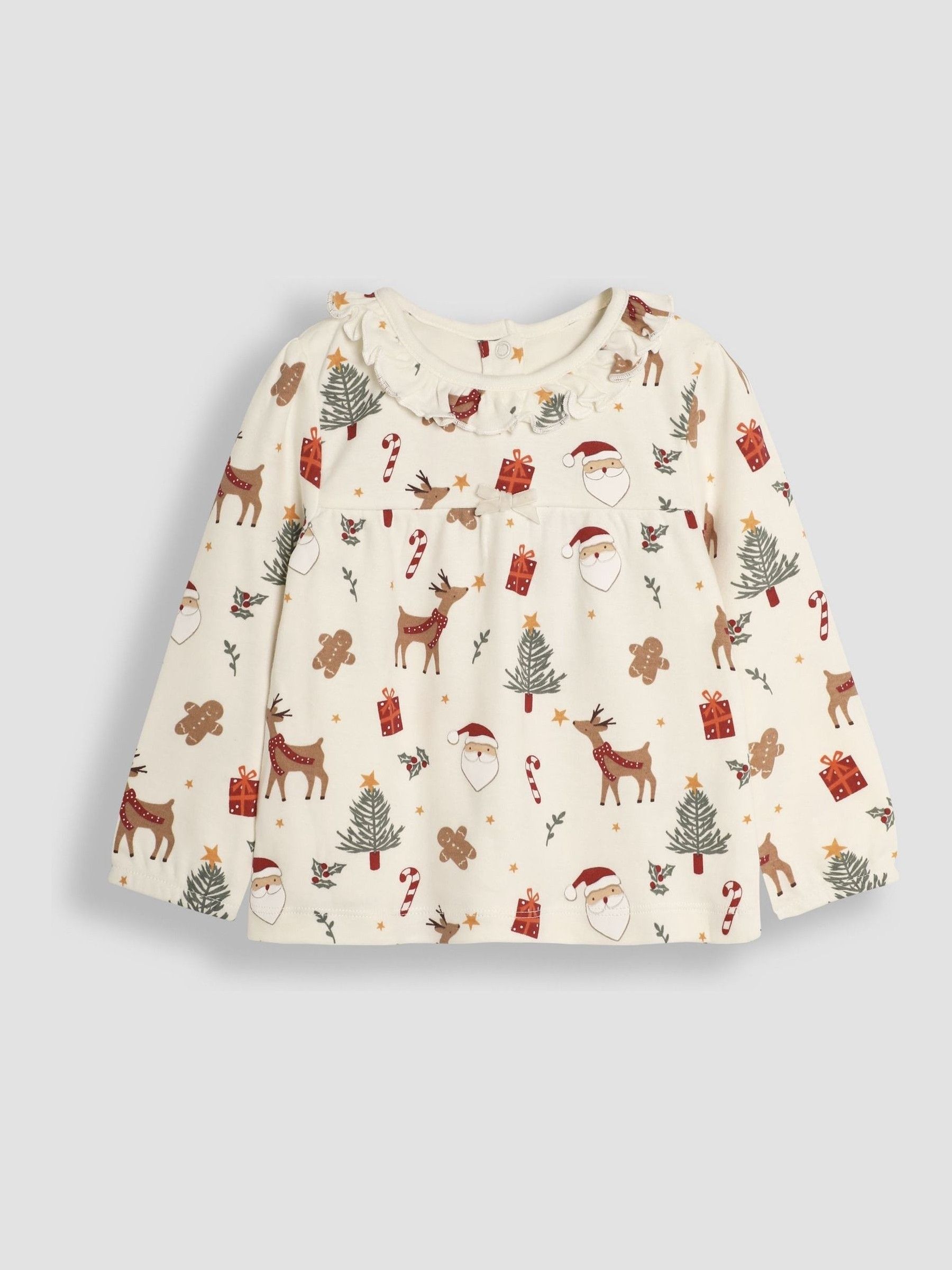 Cream Pretty Christmas Pyjamas - Image 4 of 7