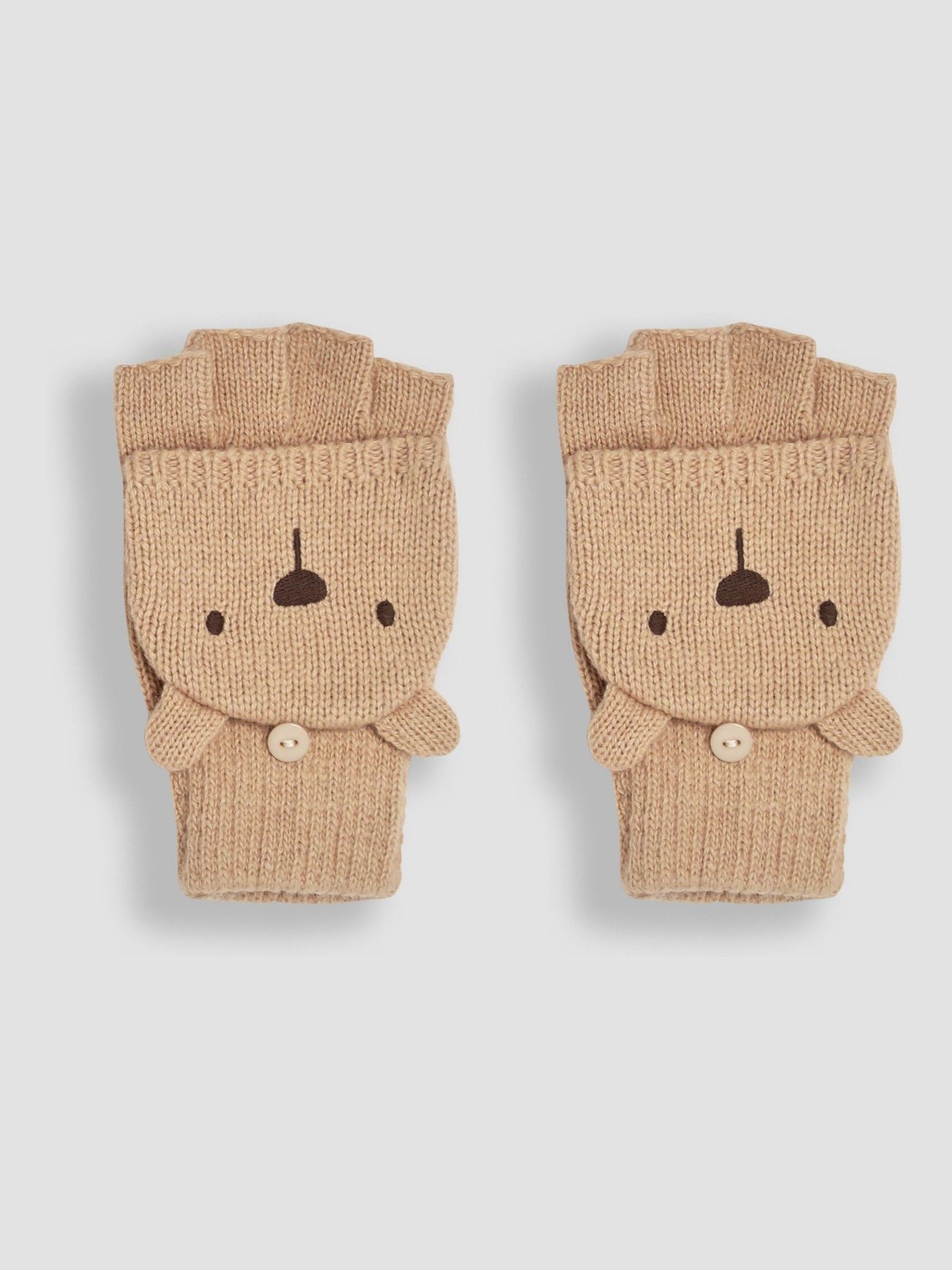 Brown Bear Novelty Mittens With Fingers - Image 2 of 4